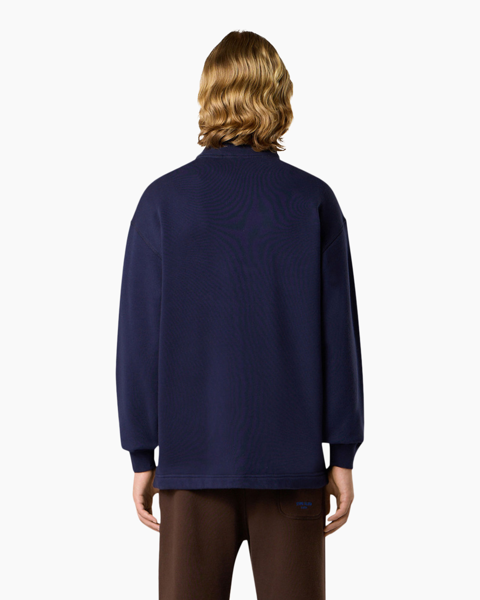 Pullover Marina Brushed Organic Cotton Fleece Donker Blauw