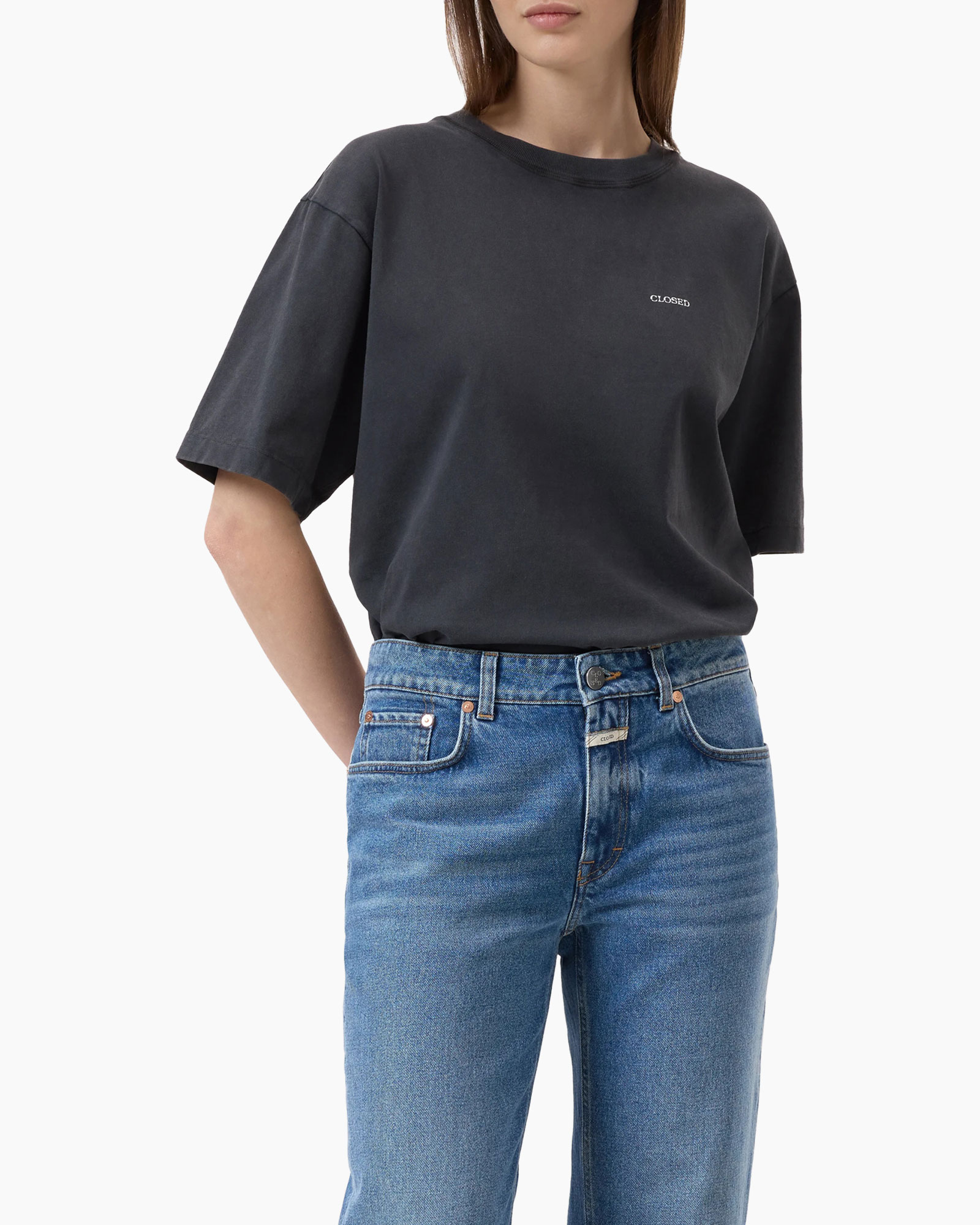 T-shirt Korte Mouw Relaxed Zwart