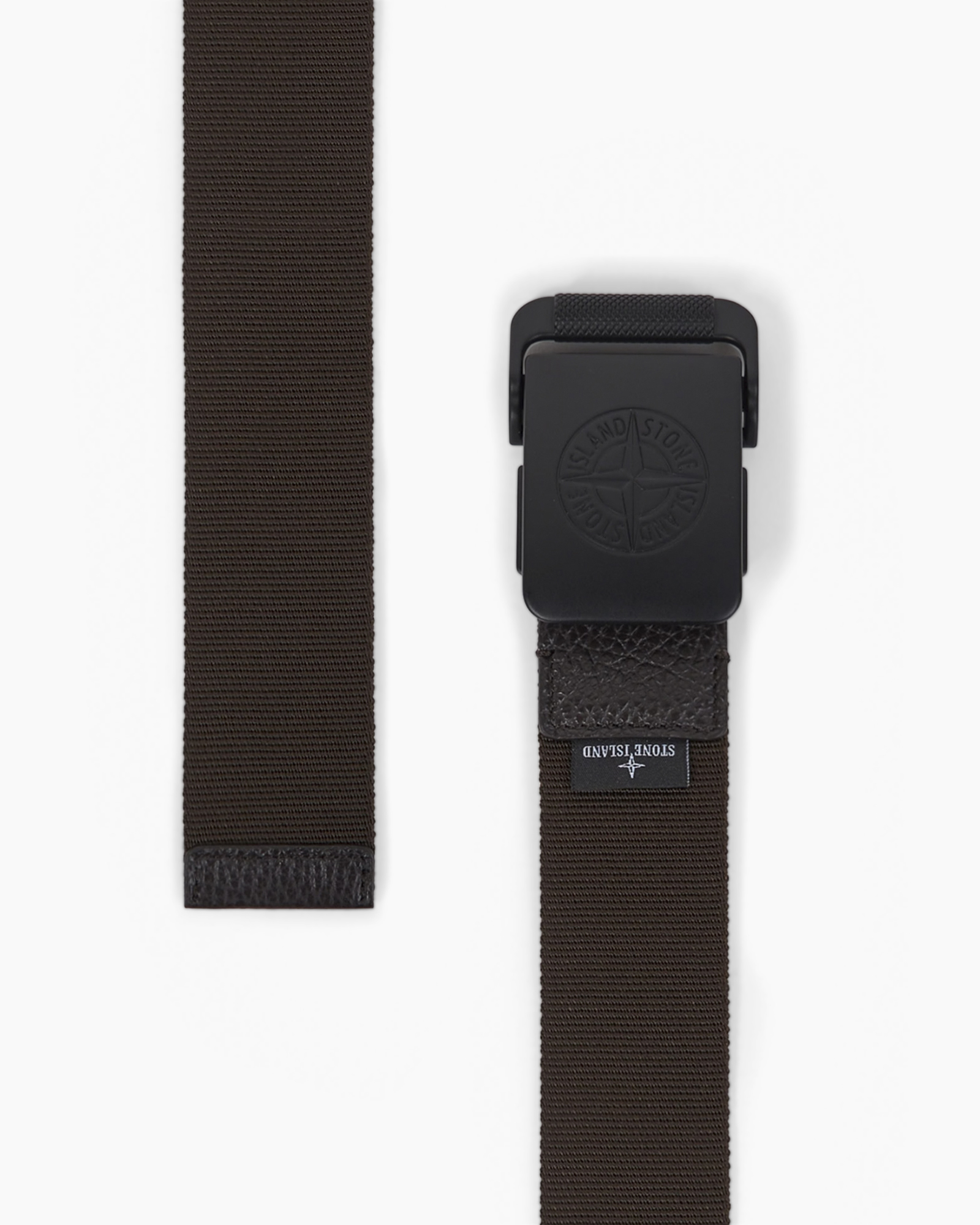 riem, webbing, bruin, gesp, verstelbaar