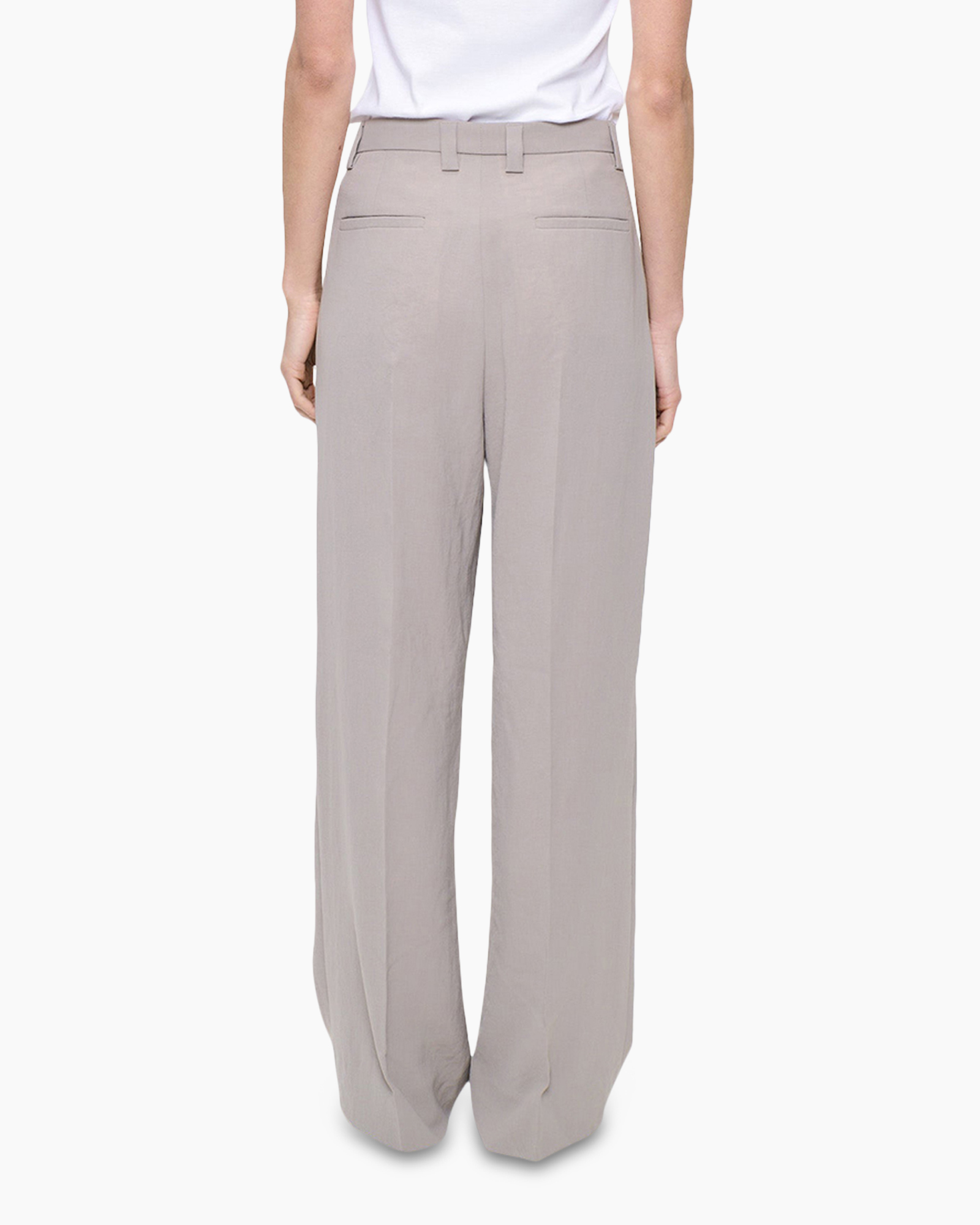 broeken, broeks, wijd uitlopend, beige, formeel