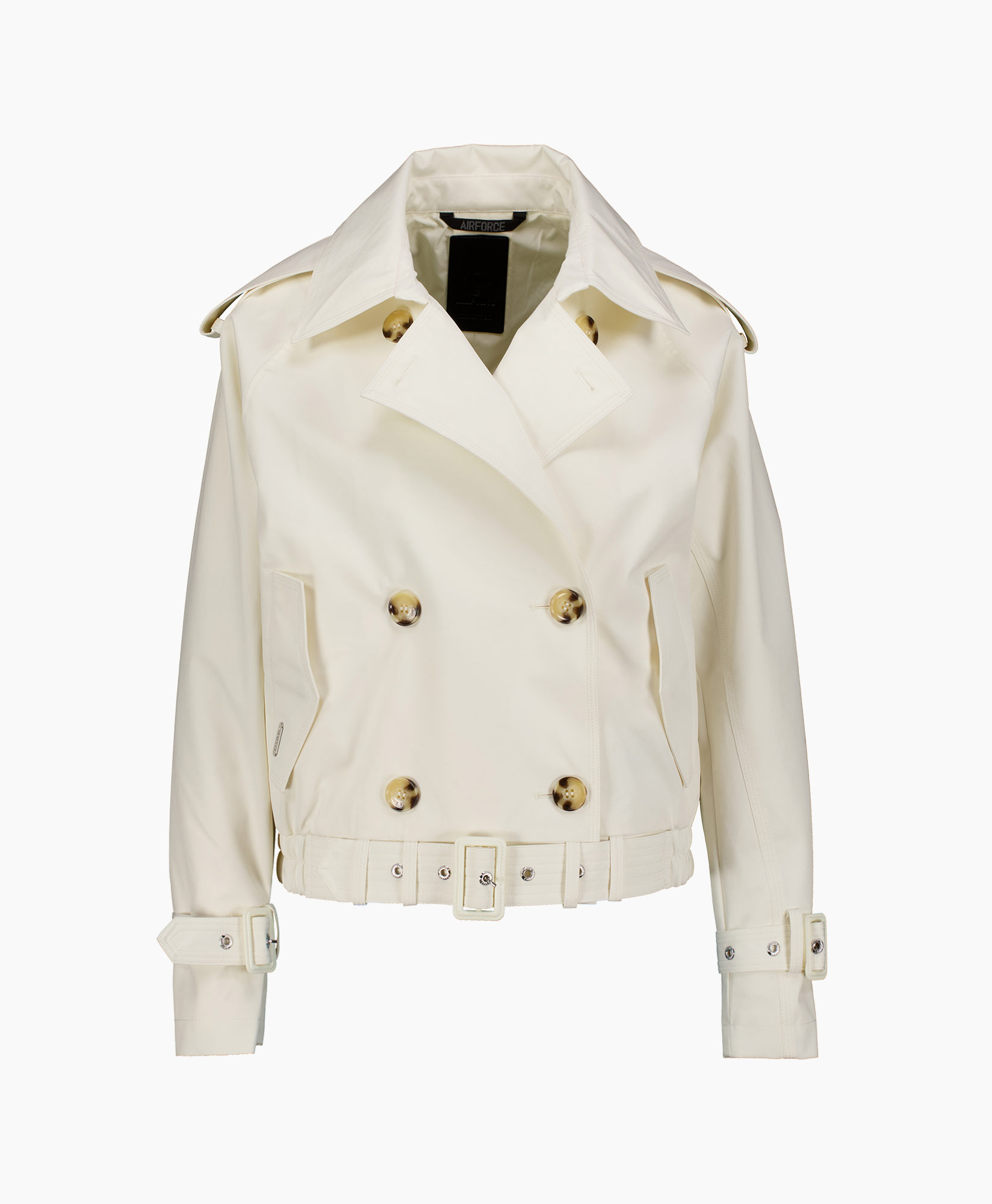 Jack Cropped Trenchcoat Ecru