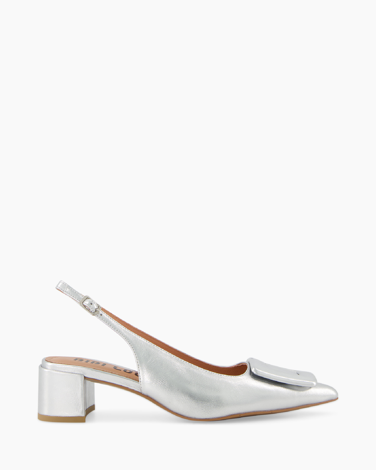 Pump Creased Leather Zilver