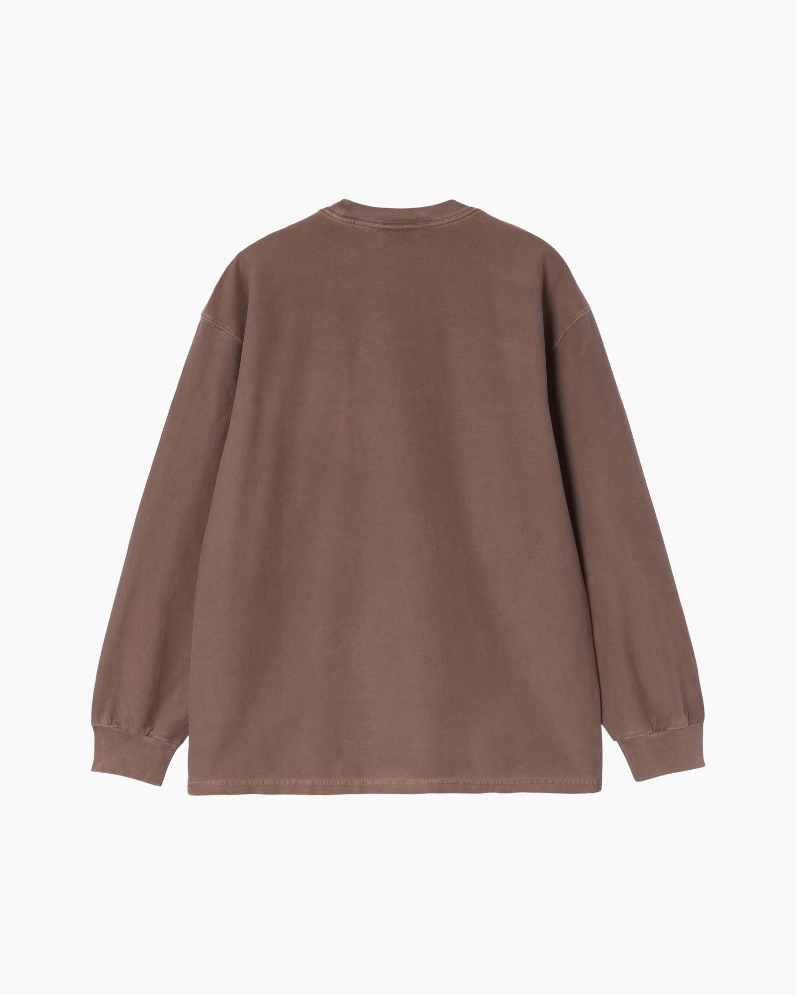lange mouw, rond hals, bruin, zak, carhartt