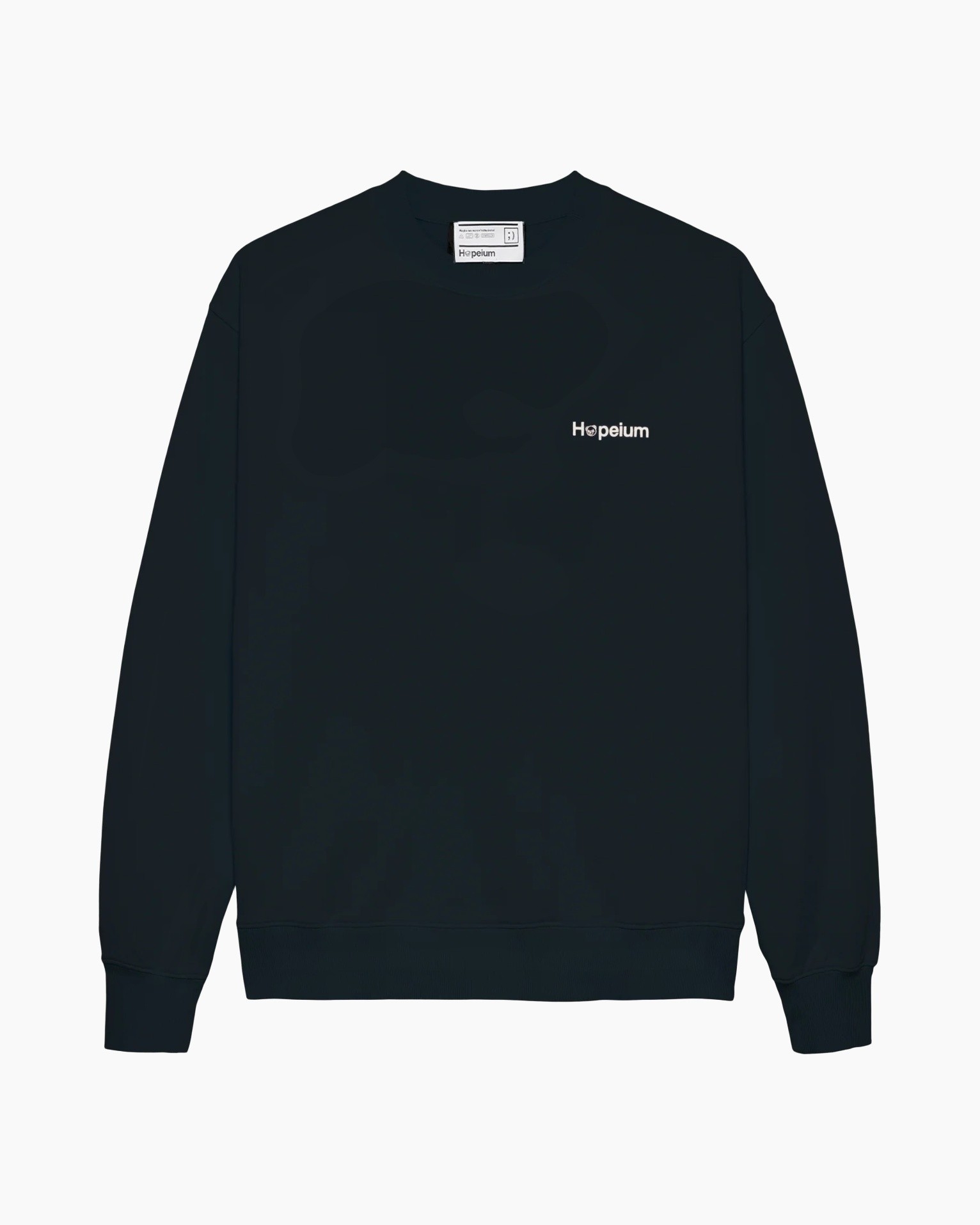sweatshirt, långärmad, rundhals, mörk färg, litet logo