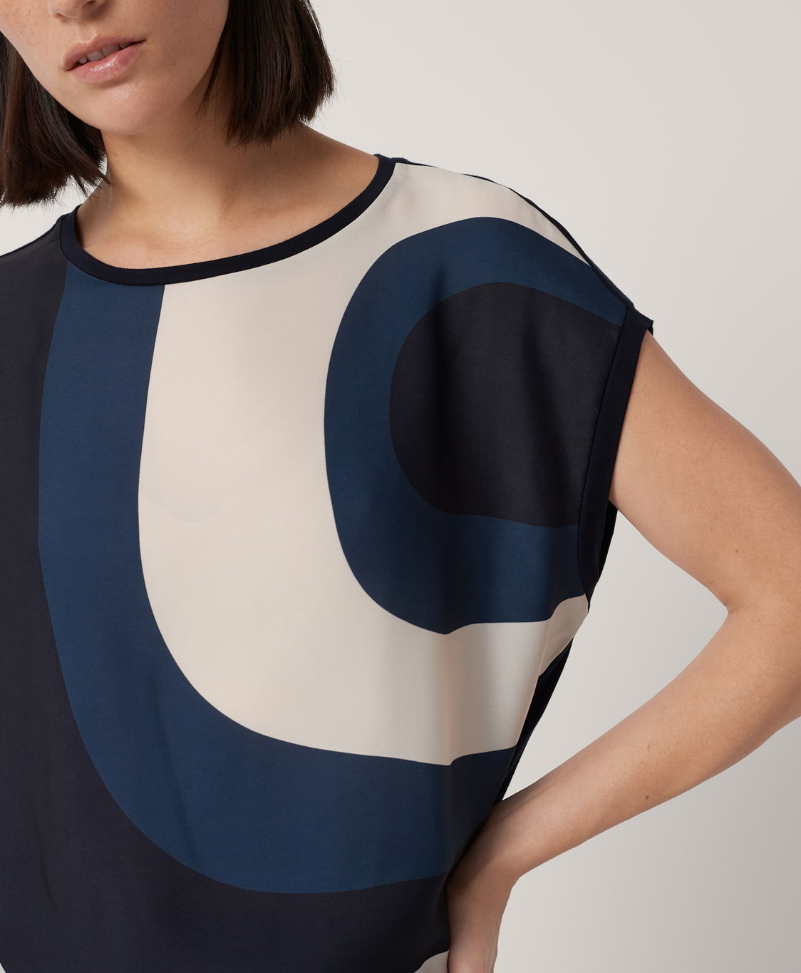 Someday Top Kiebo Print Blauw