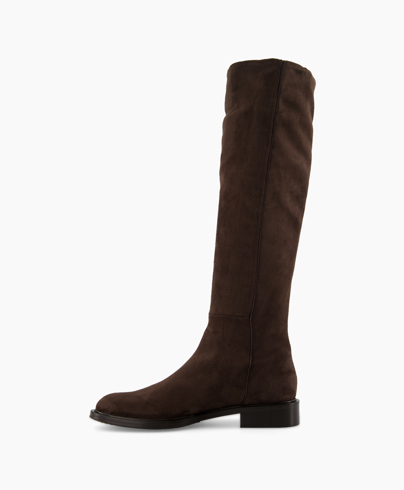 Lange Laars Strutt Panther Pell Stretch Velour Donker Bruin