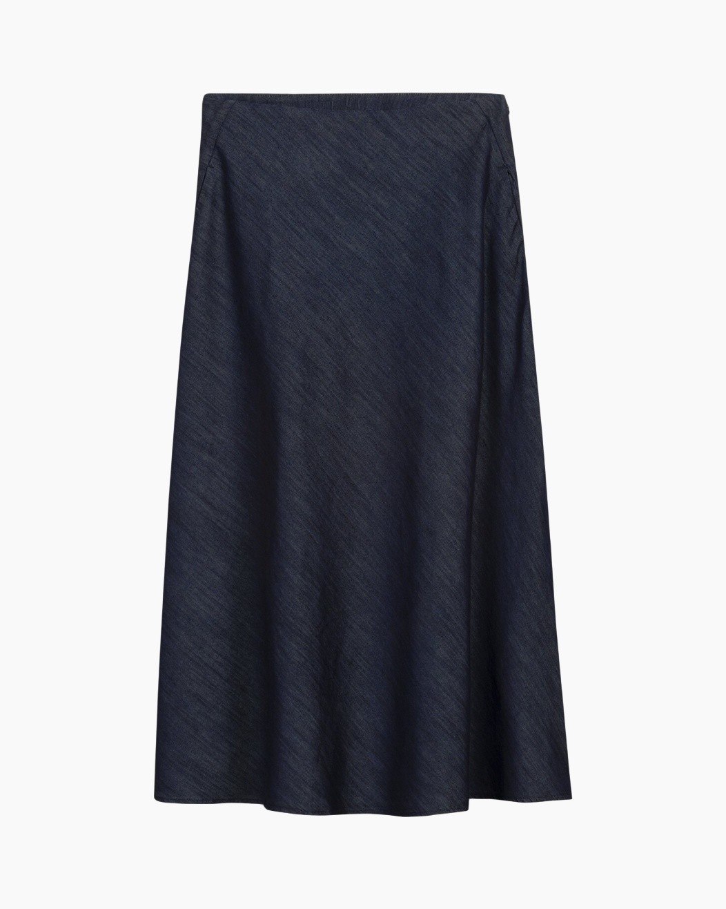 rok, middellang, marineblauw, eenvoudig, wasbaar