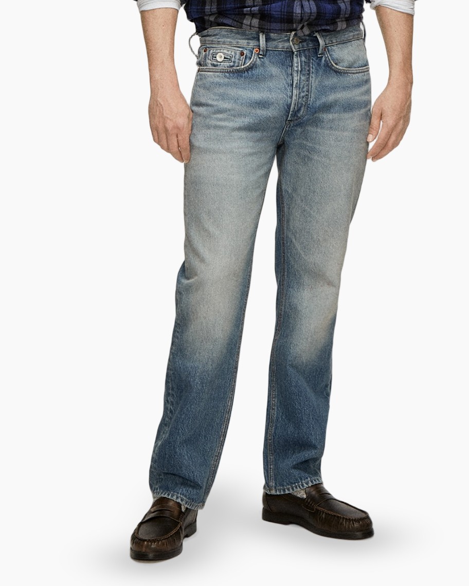 jeans, denim, rechtони, lichte wassers, zakken