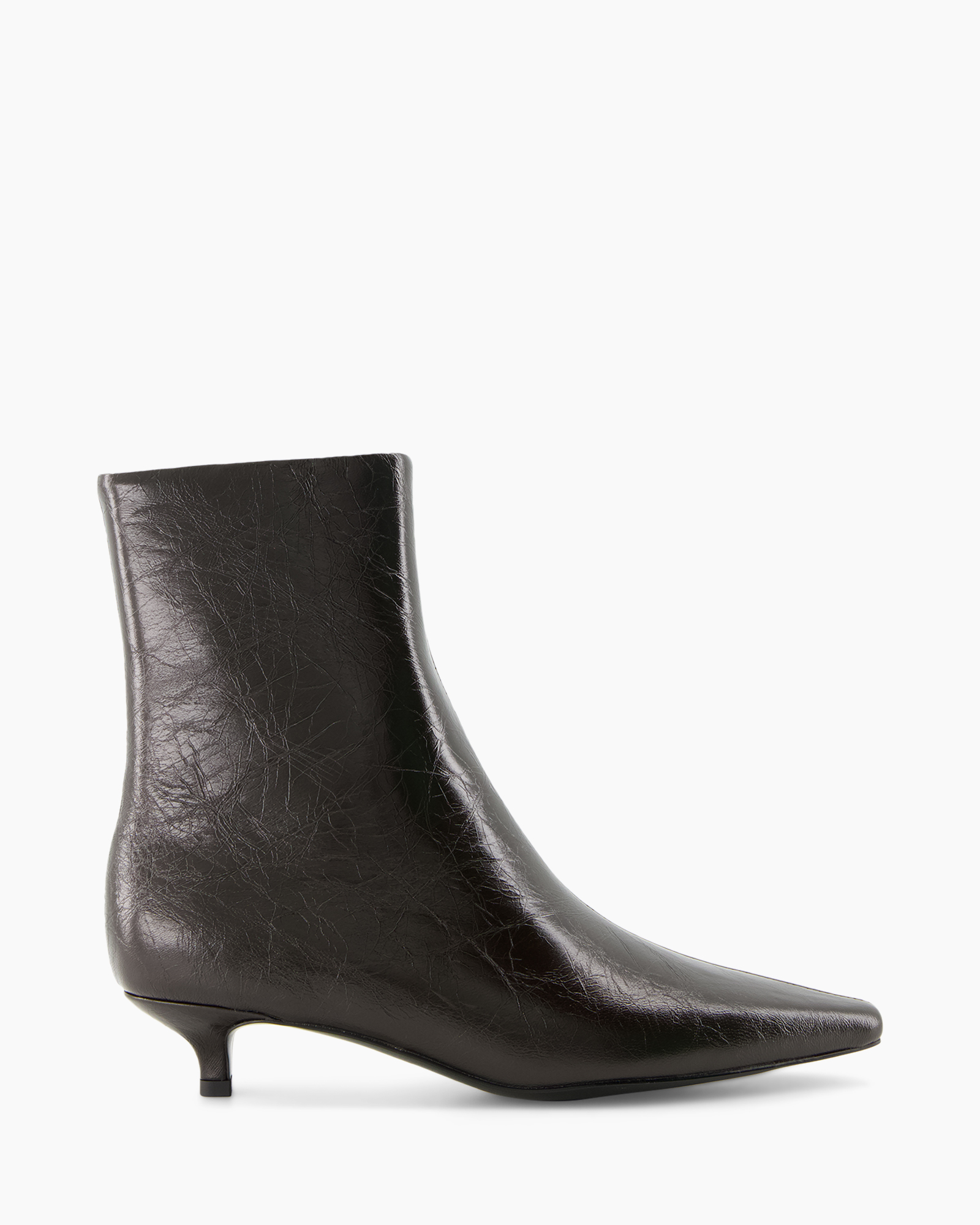 enkellaars, leer, zwart, stilettohak, laarsje