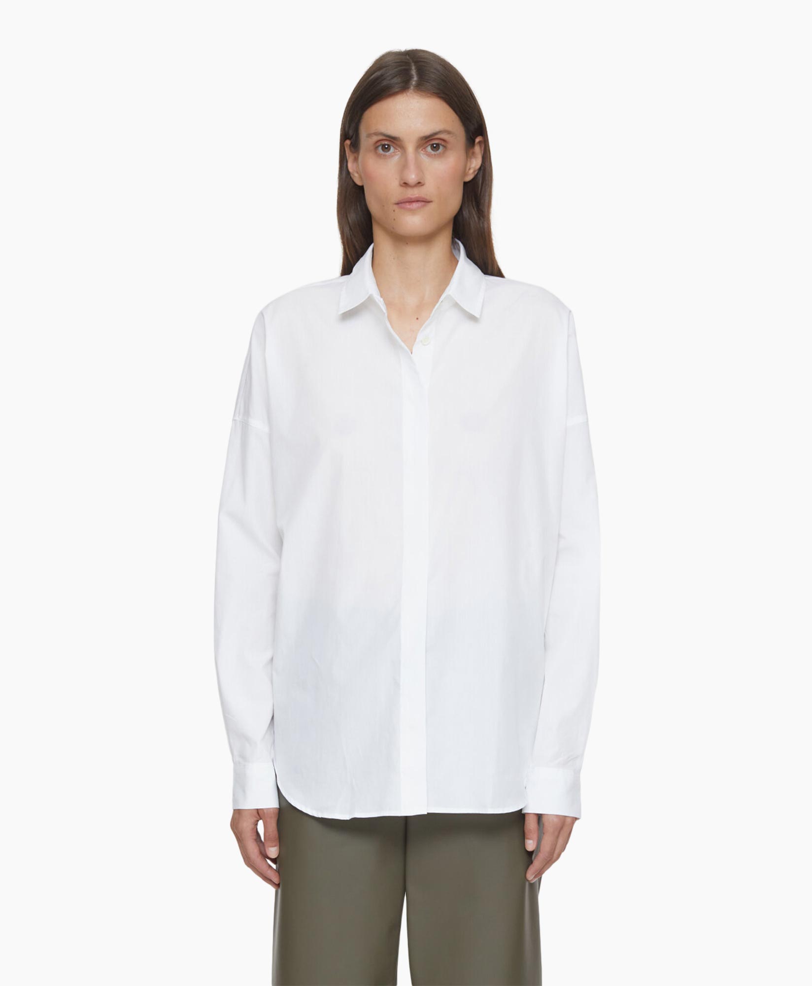 Closed Blouse Dropped Shoulder Blouse Wit
