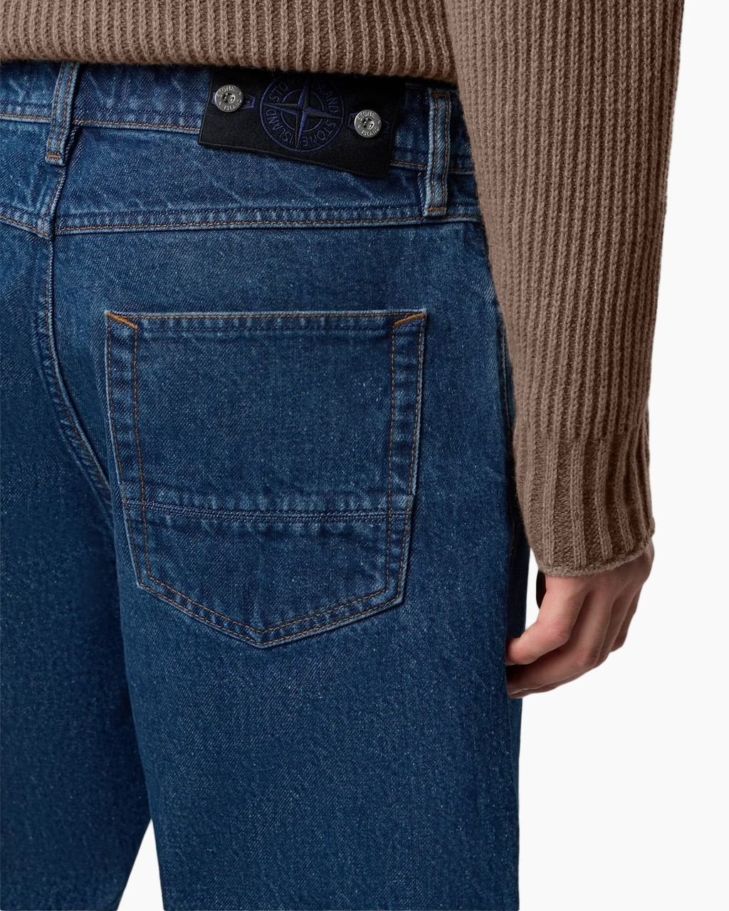 spijkerbroek, denim, achterzak, broekstof, riemlus