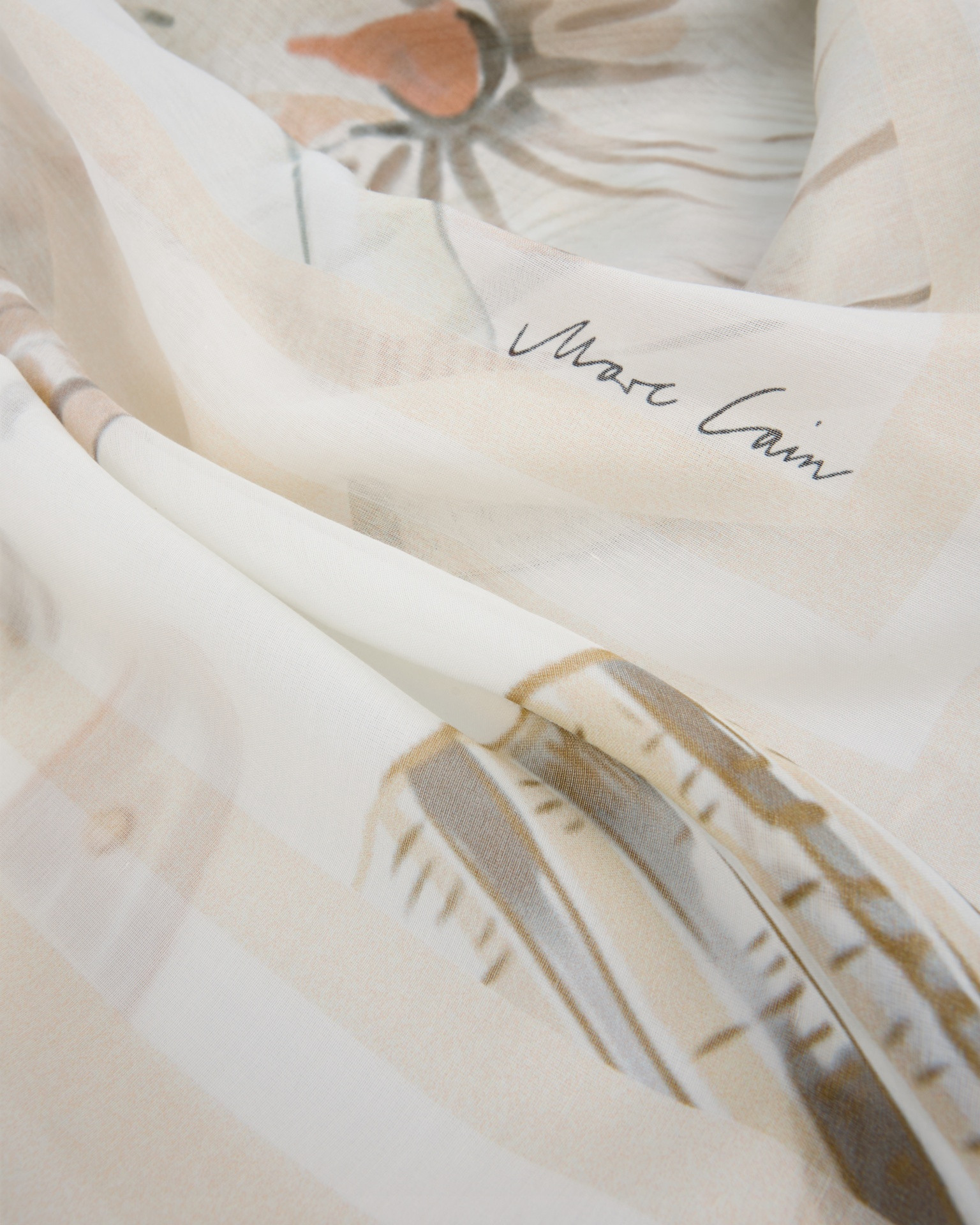 sjaal, chemo, abstract patroon, lichtgewicht, veelkleurig