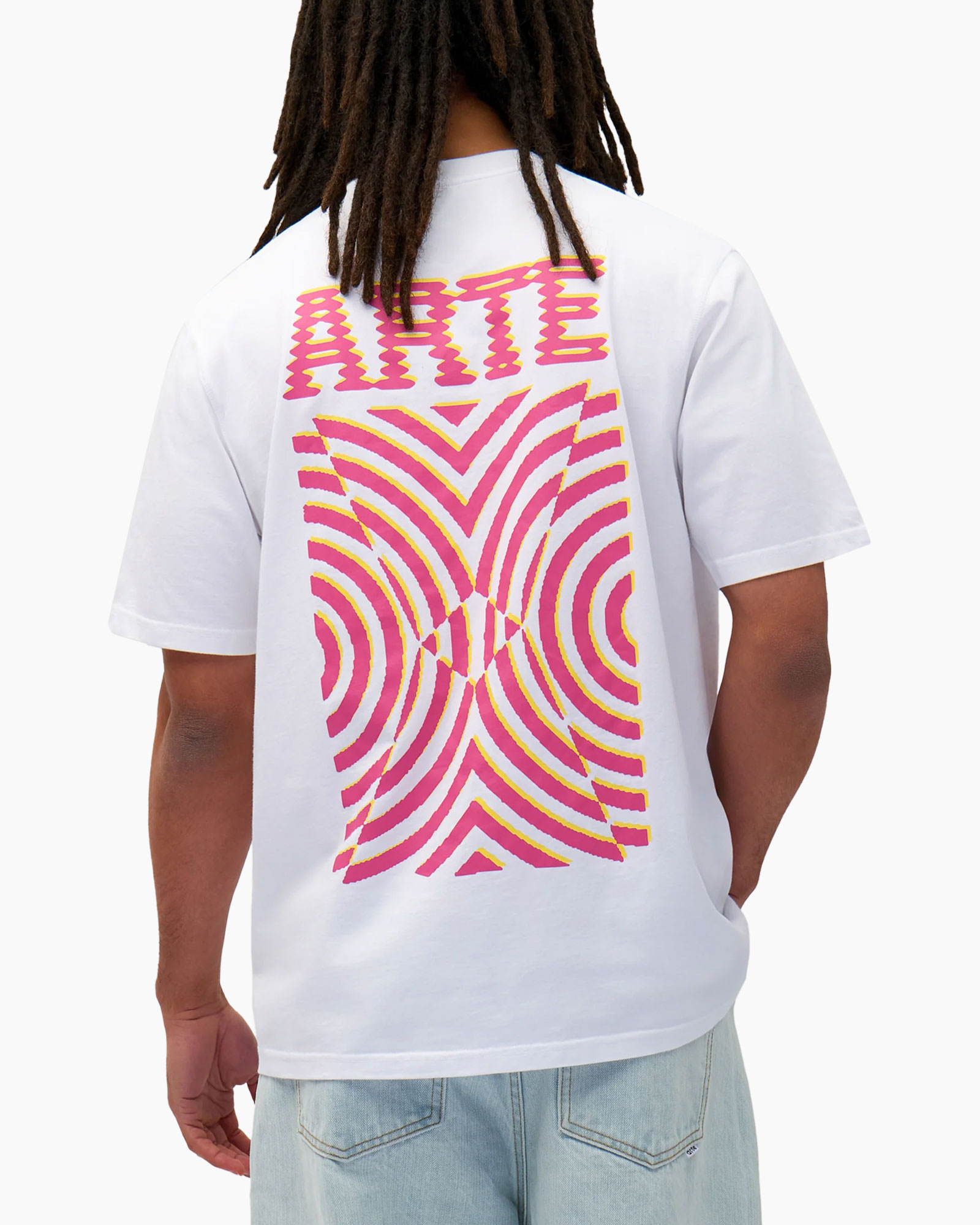 T-shirt Korte Mouw Rounded Parts Print Tee Wit