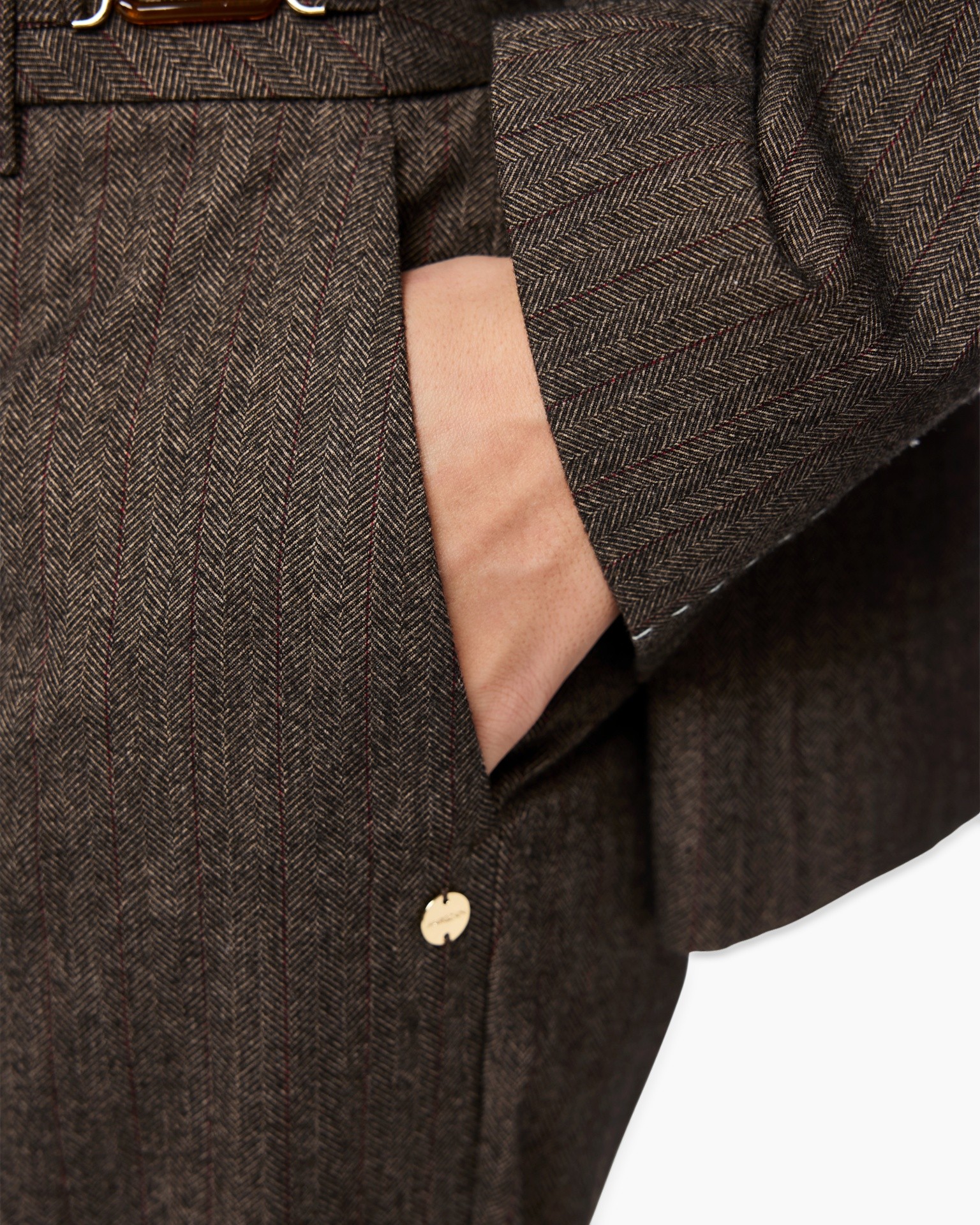 herringbone, blazer, jas, speld, zak