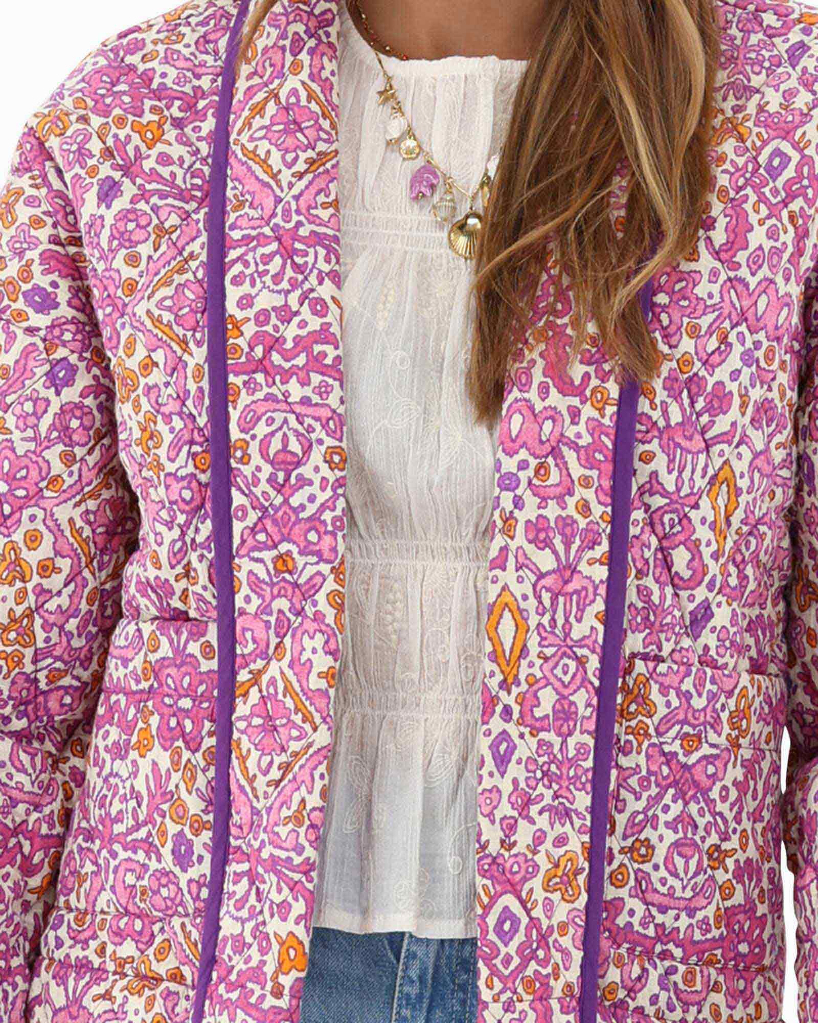 Jack Jacket With Ikat Flower Print Wit