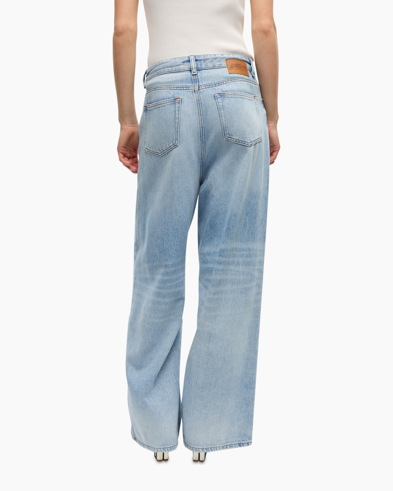 Jeans Soft Rigid Denim Baggy Licht Blauw