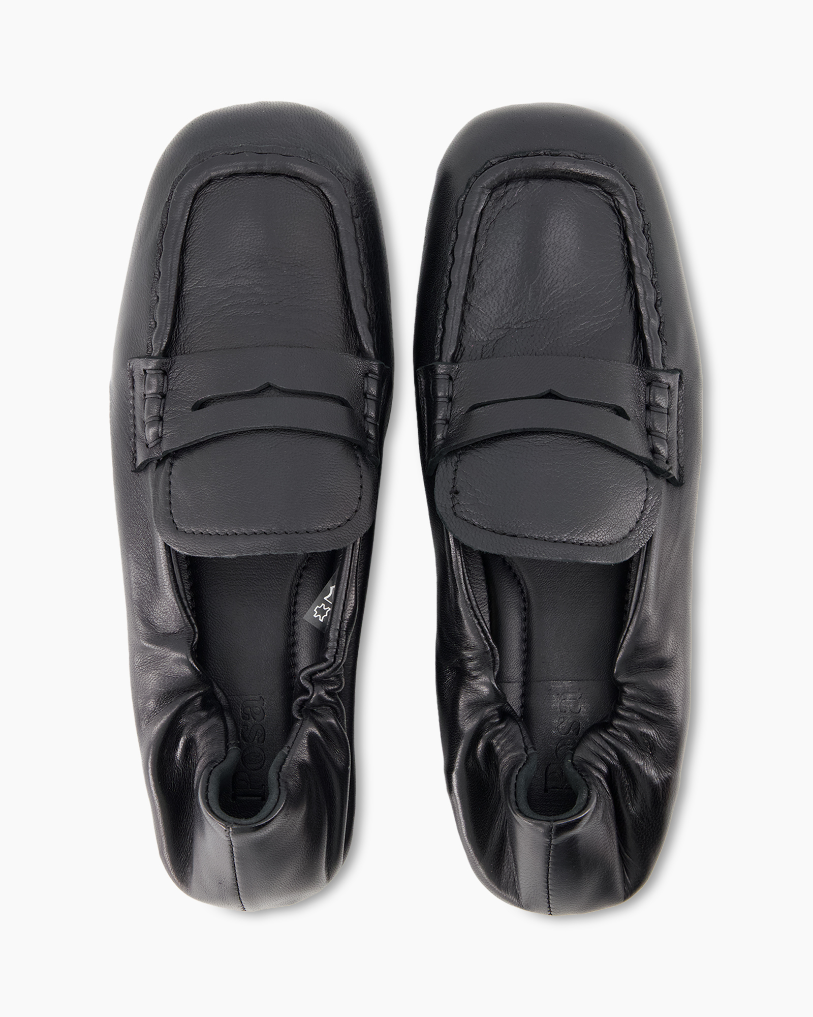 loafers, slip-ons, zwart, leer, mules