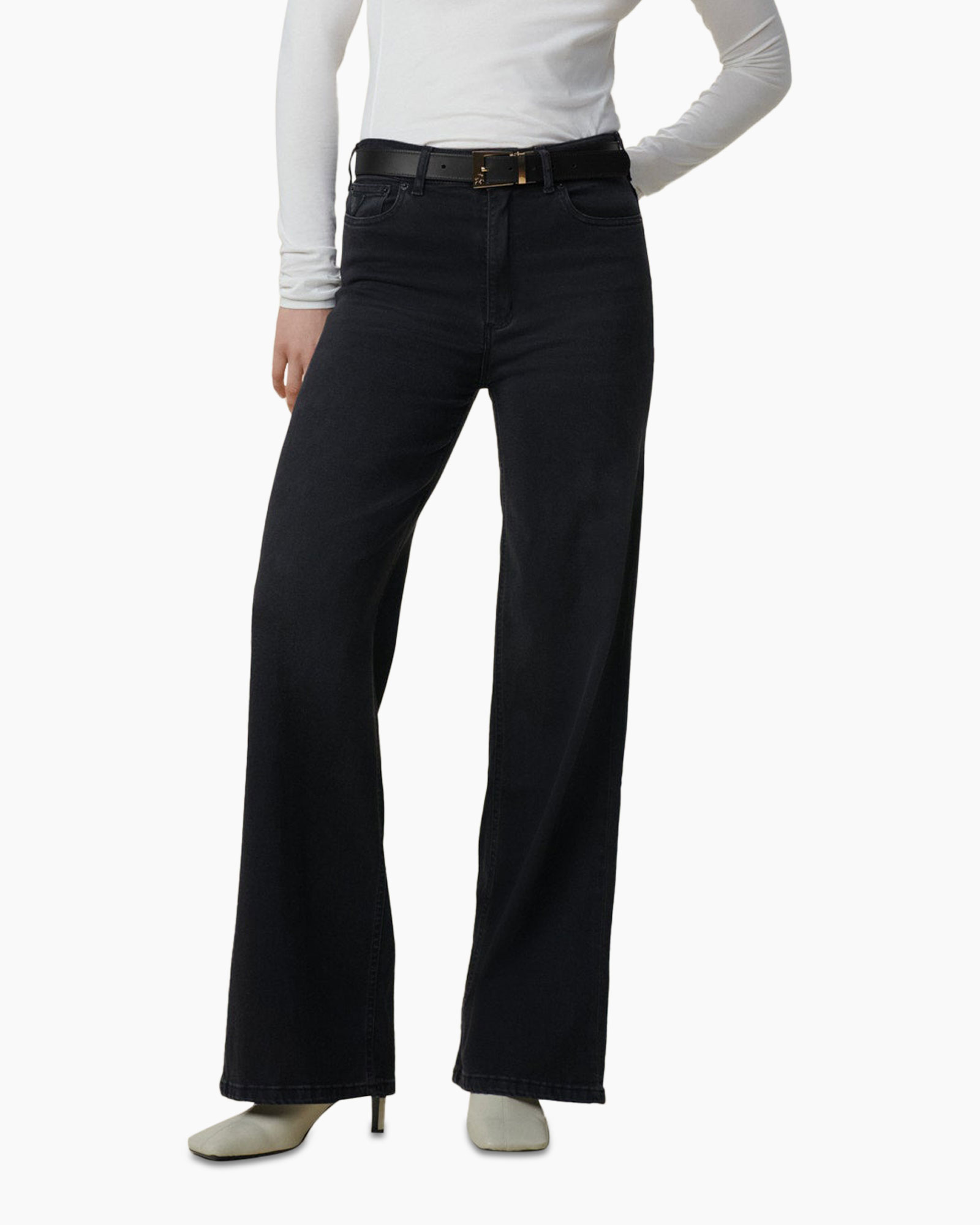 Jeans Palazzo Zwart