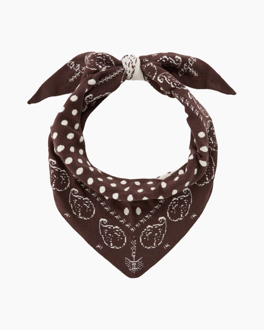 bandana, bruin, bandana sjaal, polkadot, paisley patroon