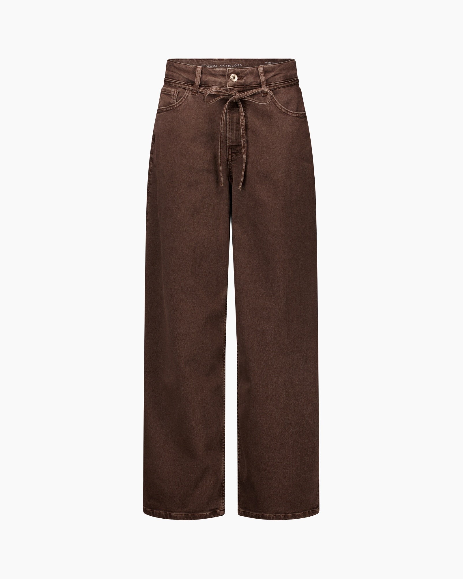 broeken, bruin, wijd Uit, koordvest, katoen, jeans