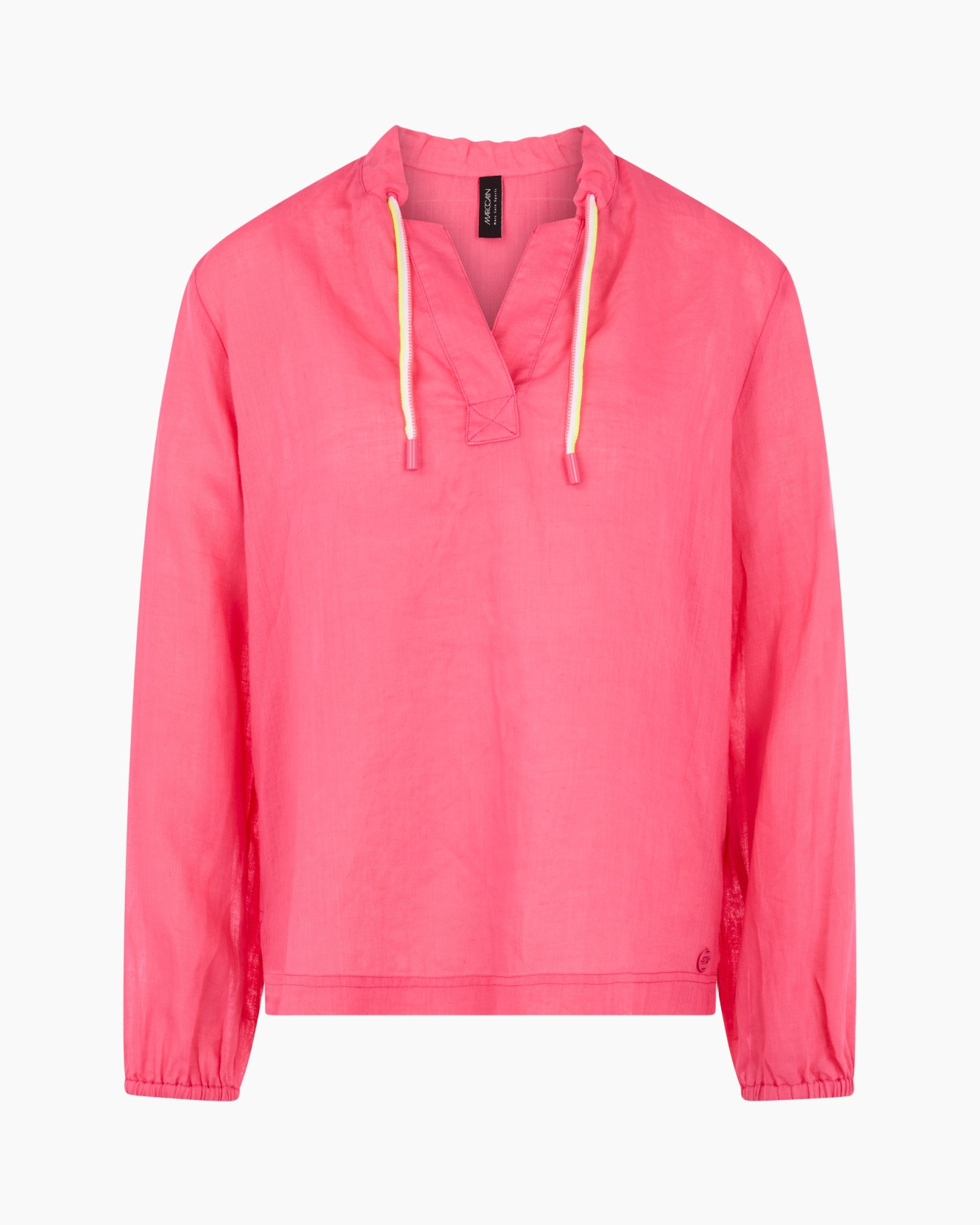 roze hoodie, pullover, adjuster trekkoord, lange mouwen, linnen-achtig stof