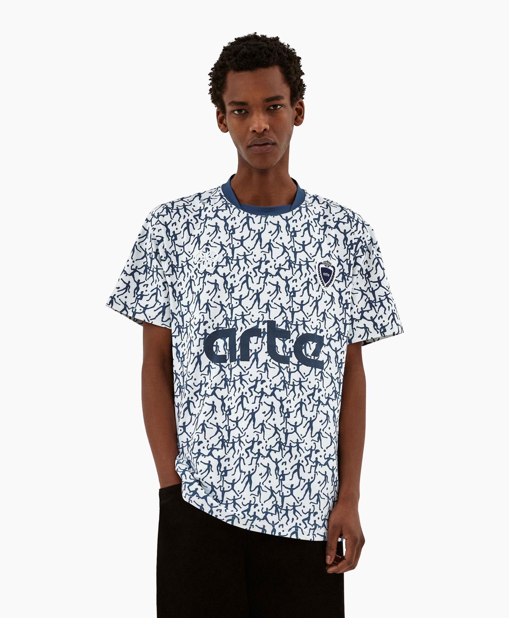 T-shirt Korte Mouw Printed Futebol Wit