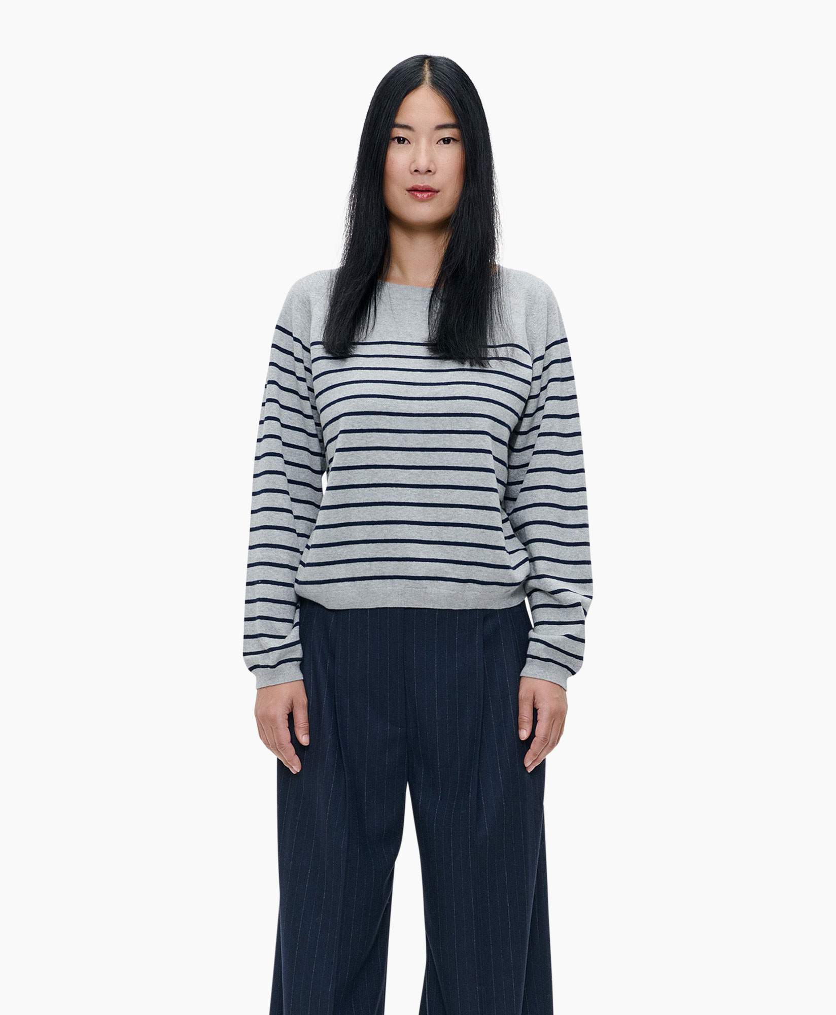 Pullover Cashmere Boatneck Grijs