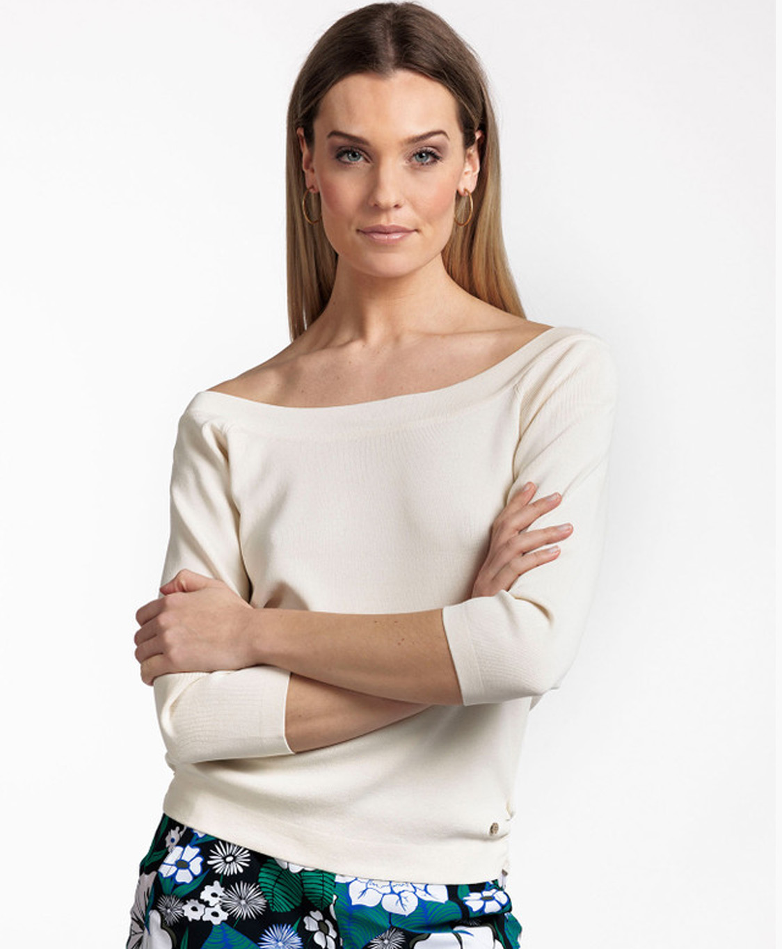 Studio Anneloes Pullover Quinny Bootneck Pullover Off White