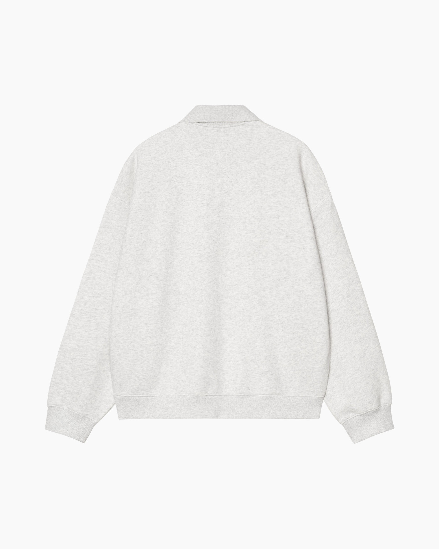 sweatshirt, lange mouwen, achterkant, grijs, zoomrand