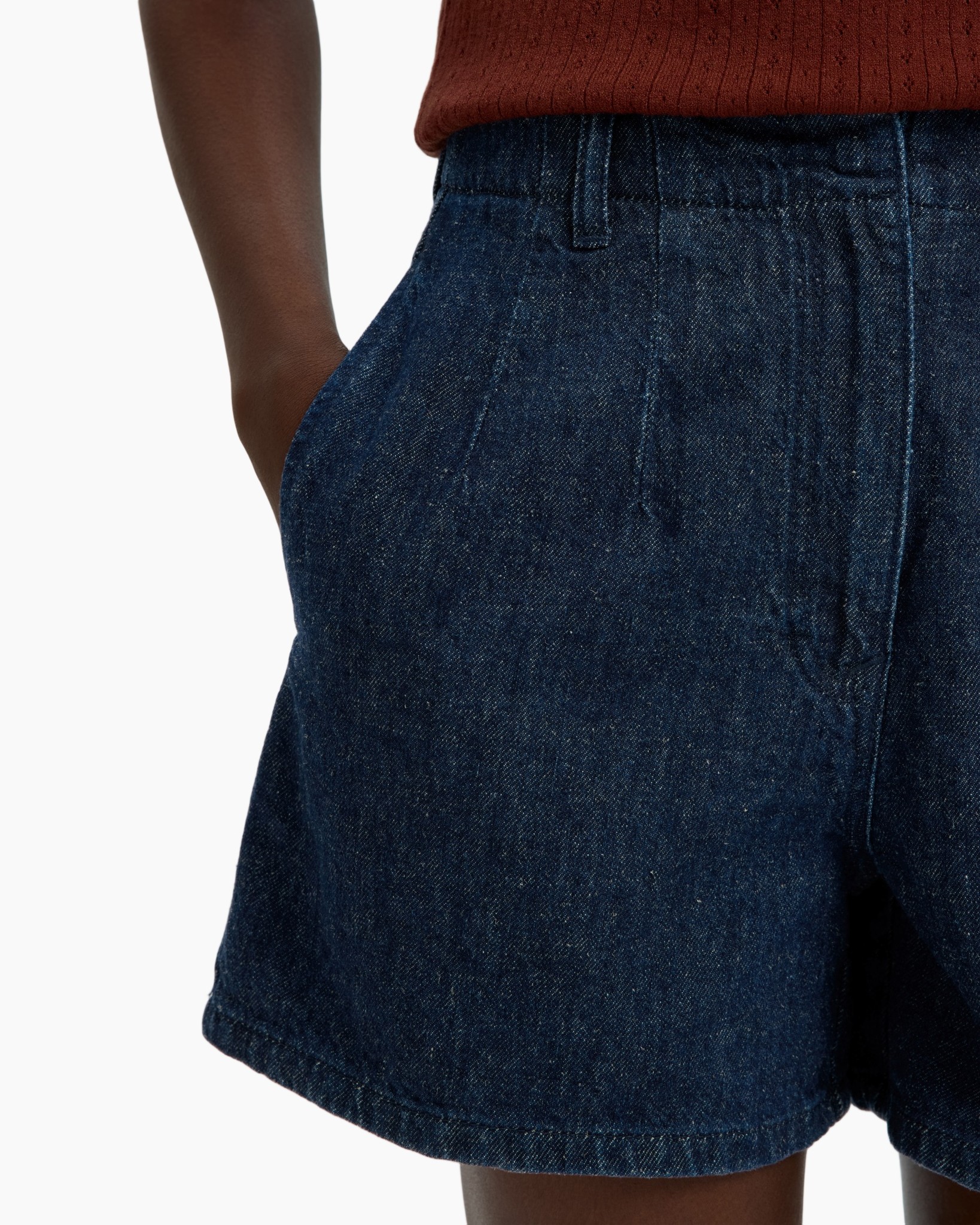 denim, shorts, blauw, spijkerbroek, zak