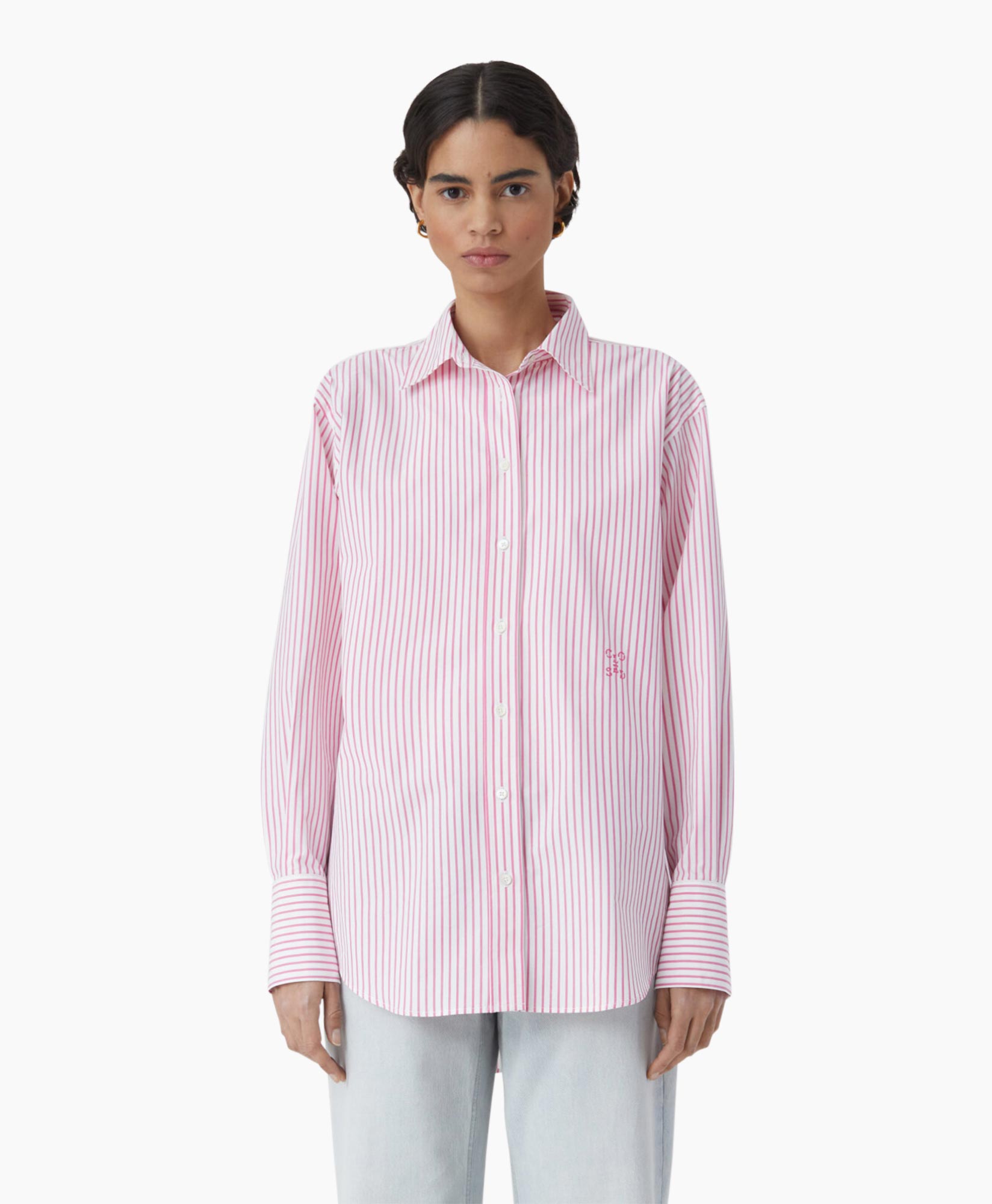 Closed Blouse Classy Long Cuff Pink