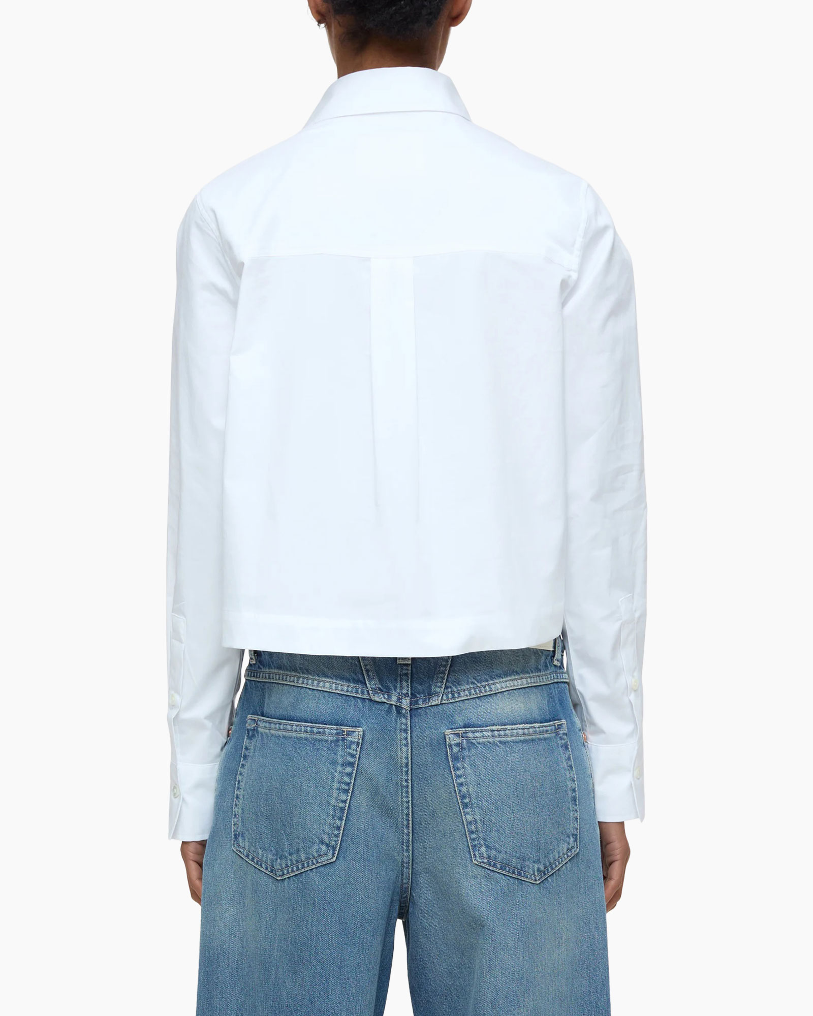 Blouse Cropped Classic Wit