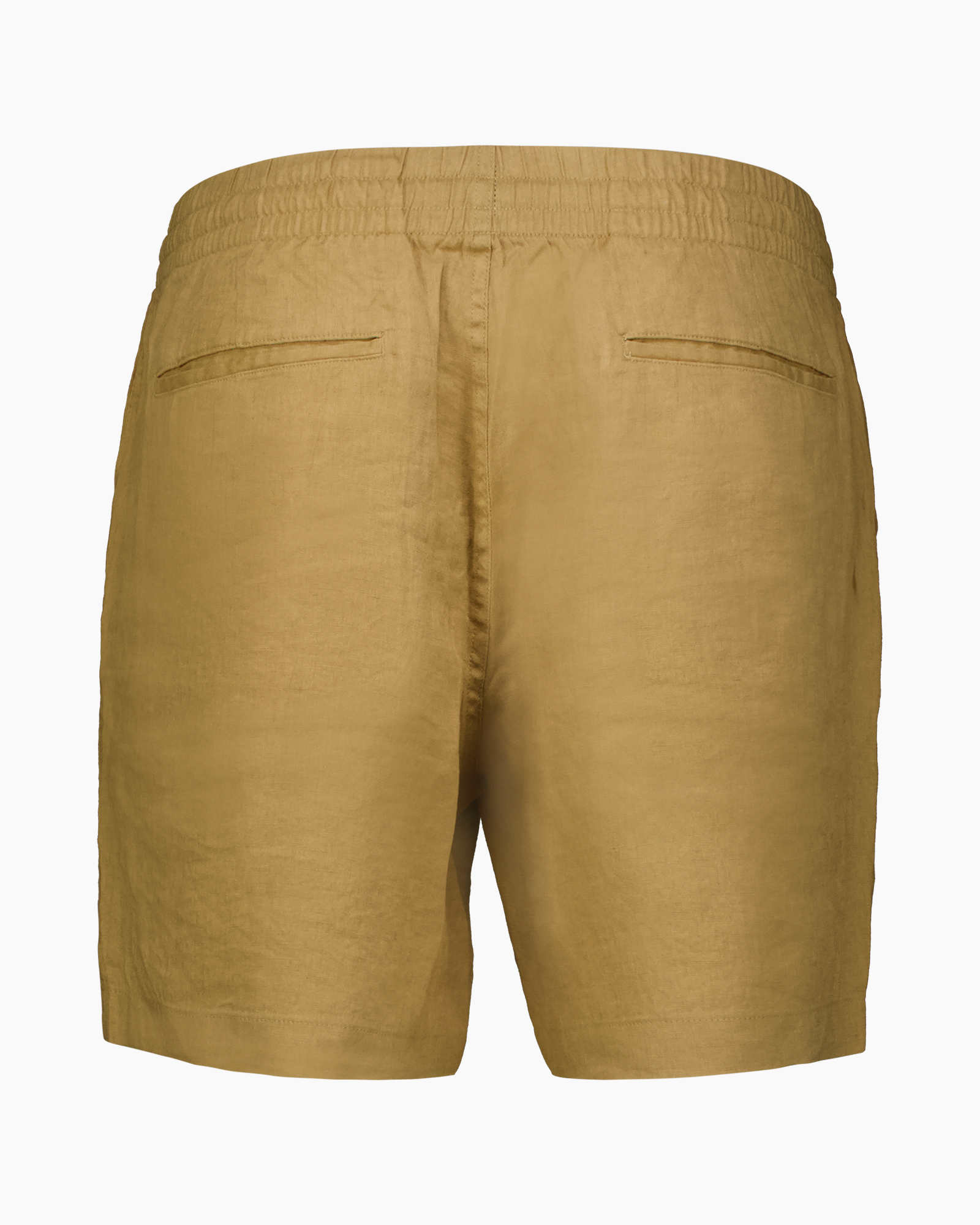 shorts, linnen, trekkoord, elastische taille, effen/effen