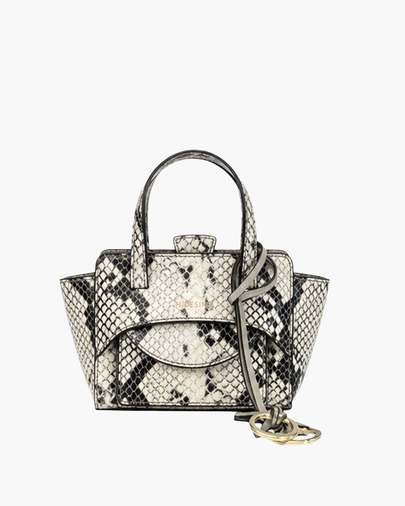 tassen, slangenprint, mini tas, bovenhandvat, gouden hardware