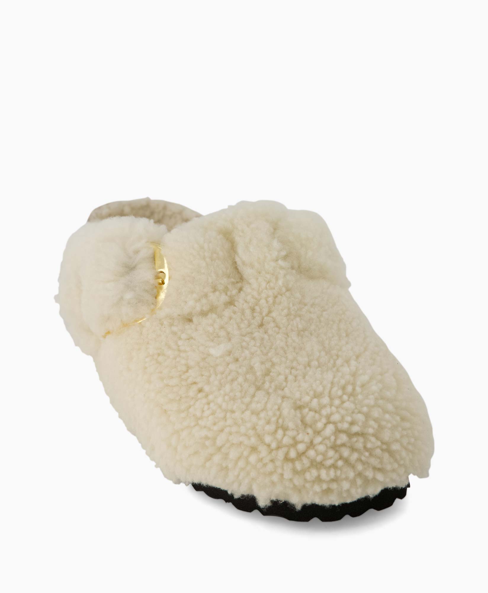Instapper Boston Big Buckle Fur Ecru
