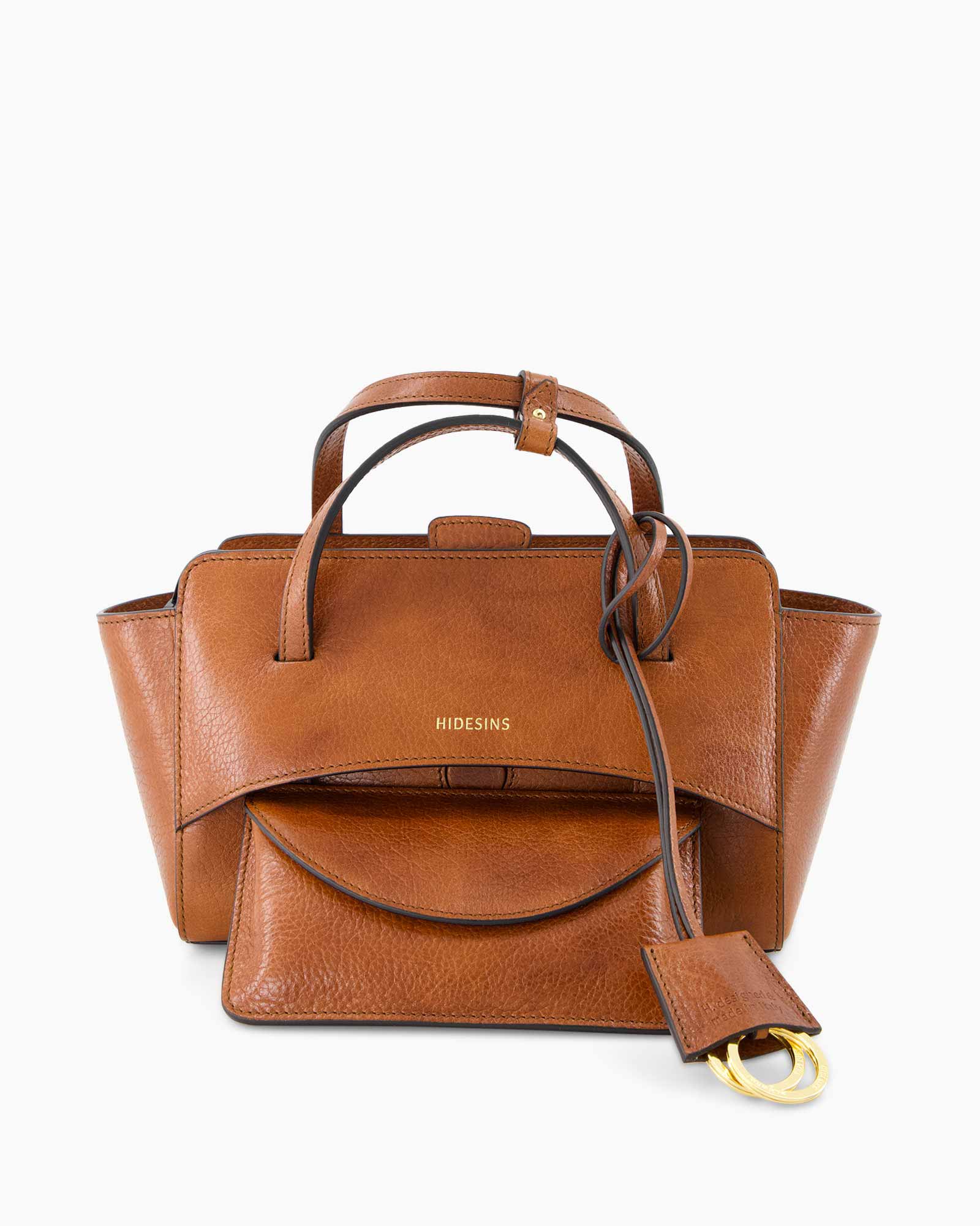 handtas, bruin leer, schoudertas, tote, gouden hardware