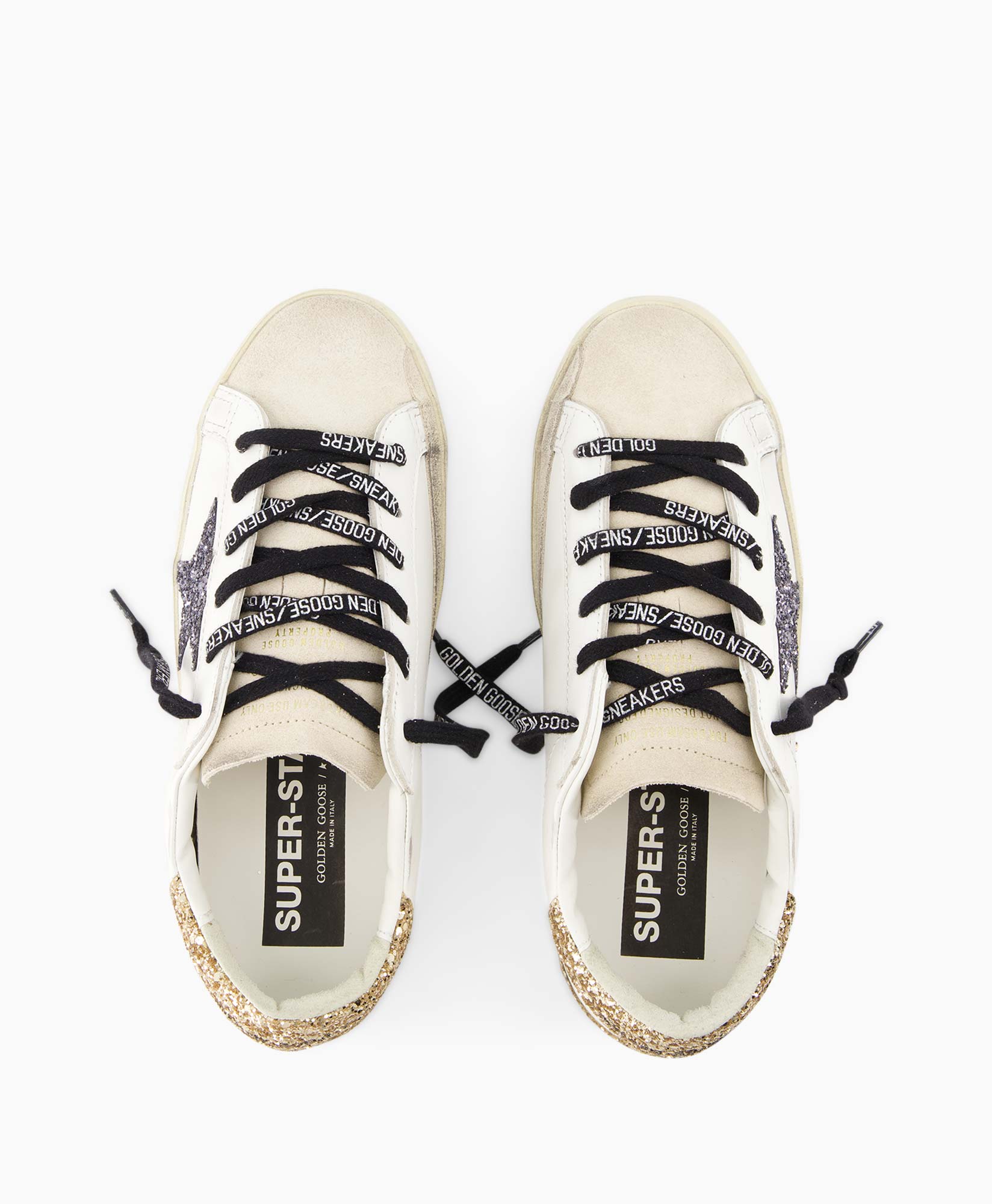 Sneaker Super-star Leather Upper Glitter Star Off White