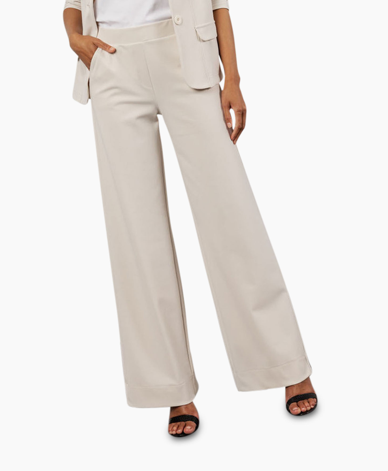 Broek Lexie Bonded Off White