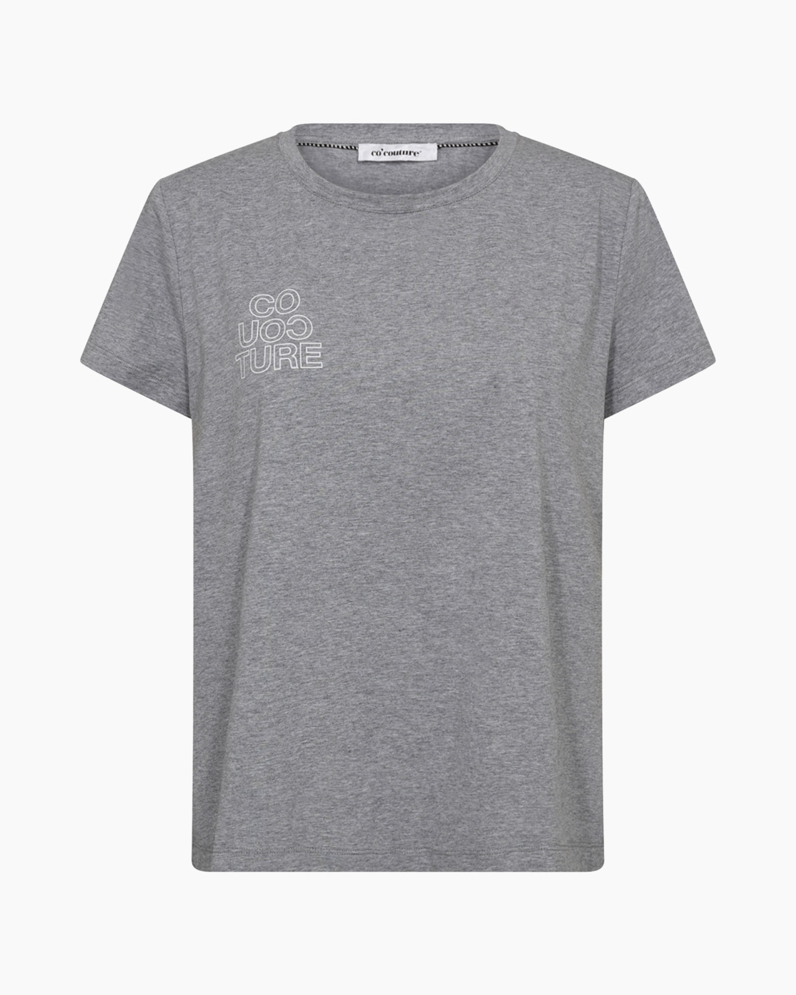 T-shirt Korte Mouw Siara Outline Grijs