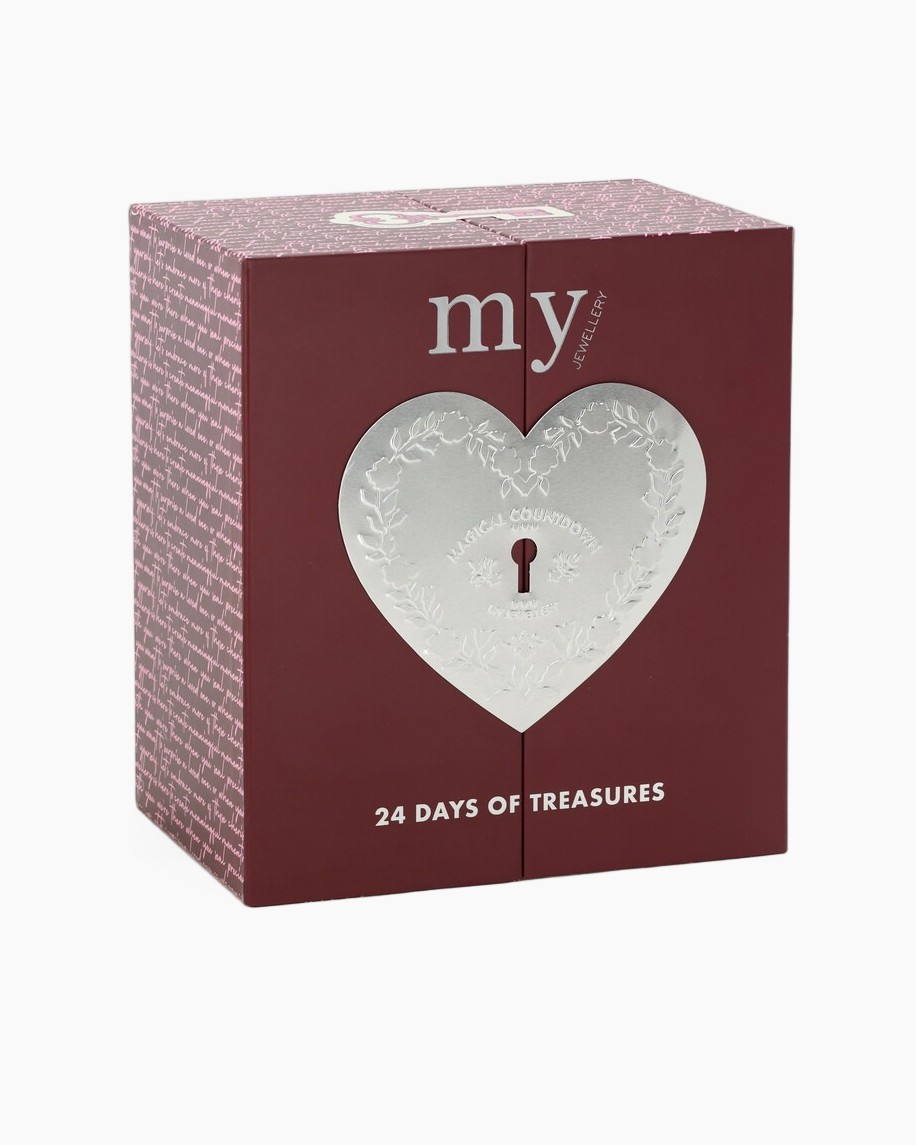 doos, cadeau, hart slot, zilveren slot, 24 dagen schatten