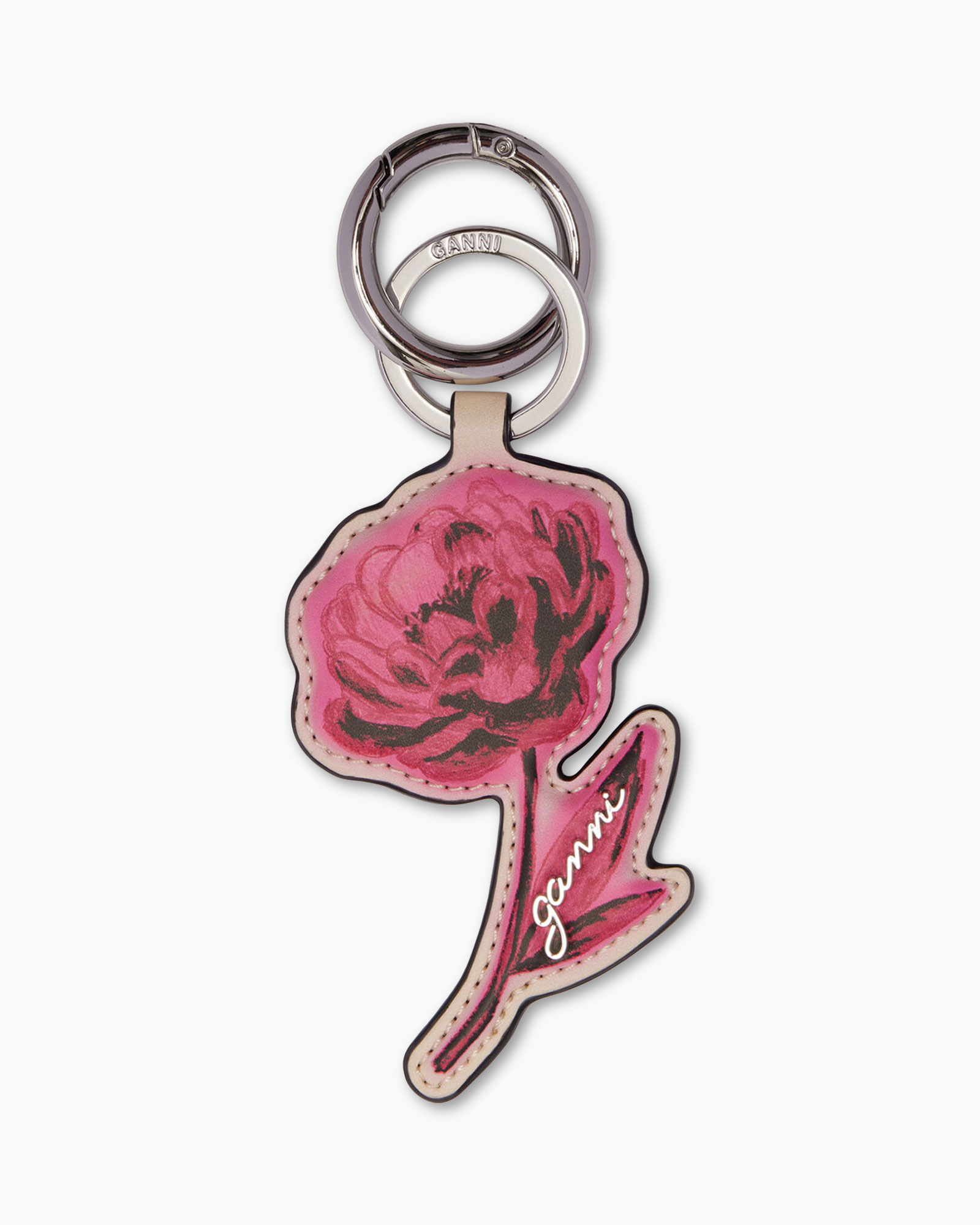 Diversen Flower Keyring Ecru