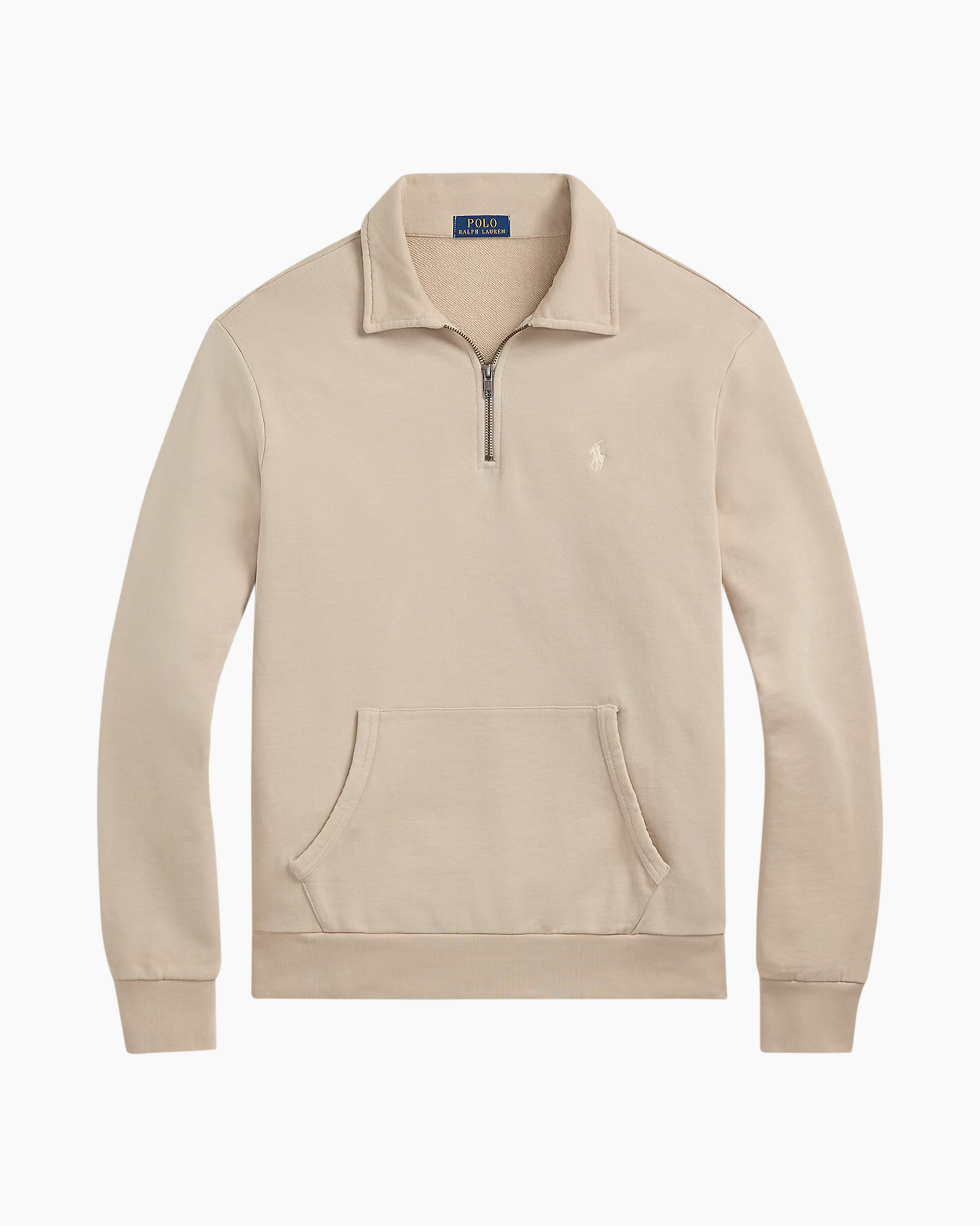 Sweater Loopback Terry 1/4 Zip Grijs