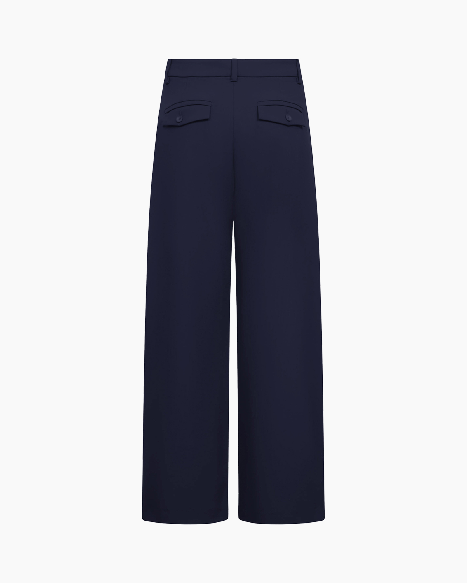 broeken, broek, wijdvallend, navy/blauw, eenvoudig