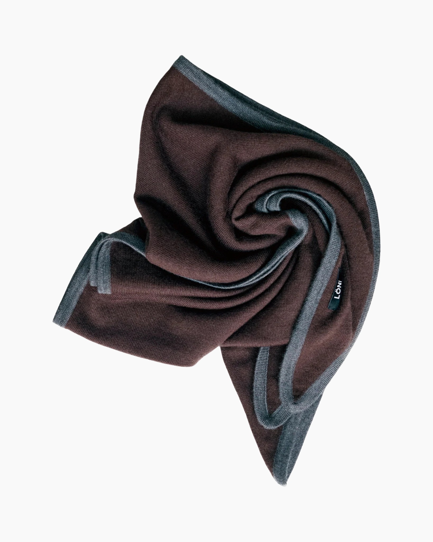 sjaal, lapje, bruin, breiwerk, gedraaid, sjaal, bruin, geweven, franje, das