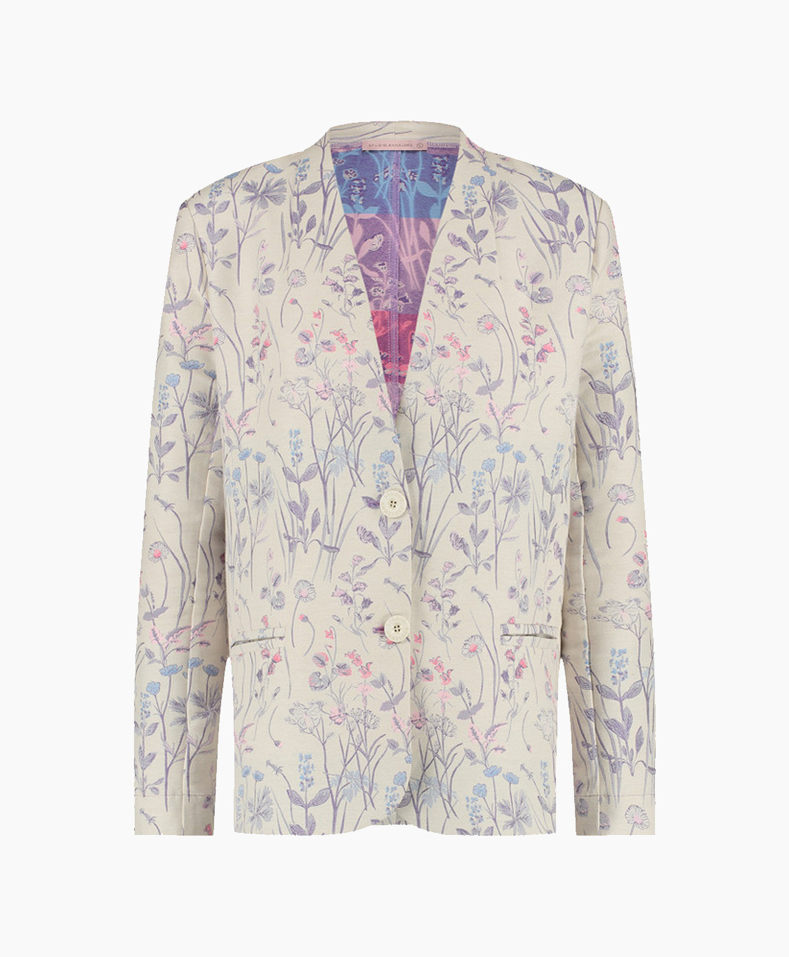 Studio Anneloes Blazer Odile Flower Jacquard Blaze Paars