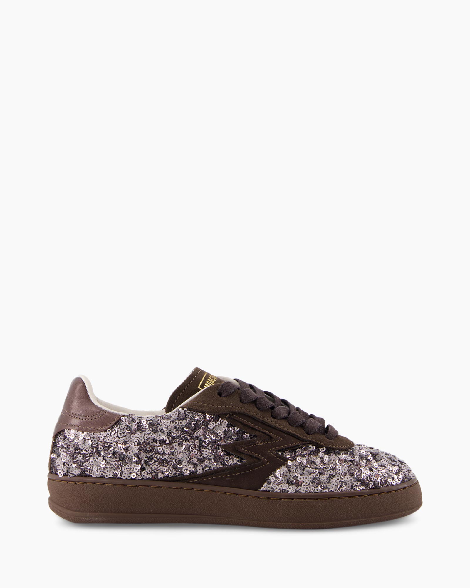 Sneaker Club Deluxe Paillettes Satin Bruin