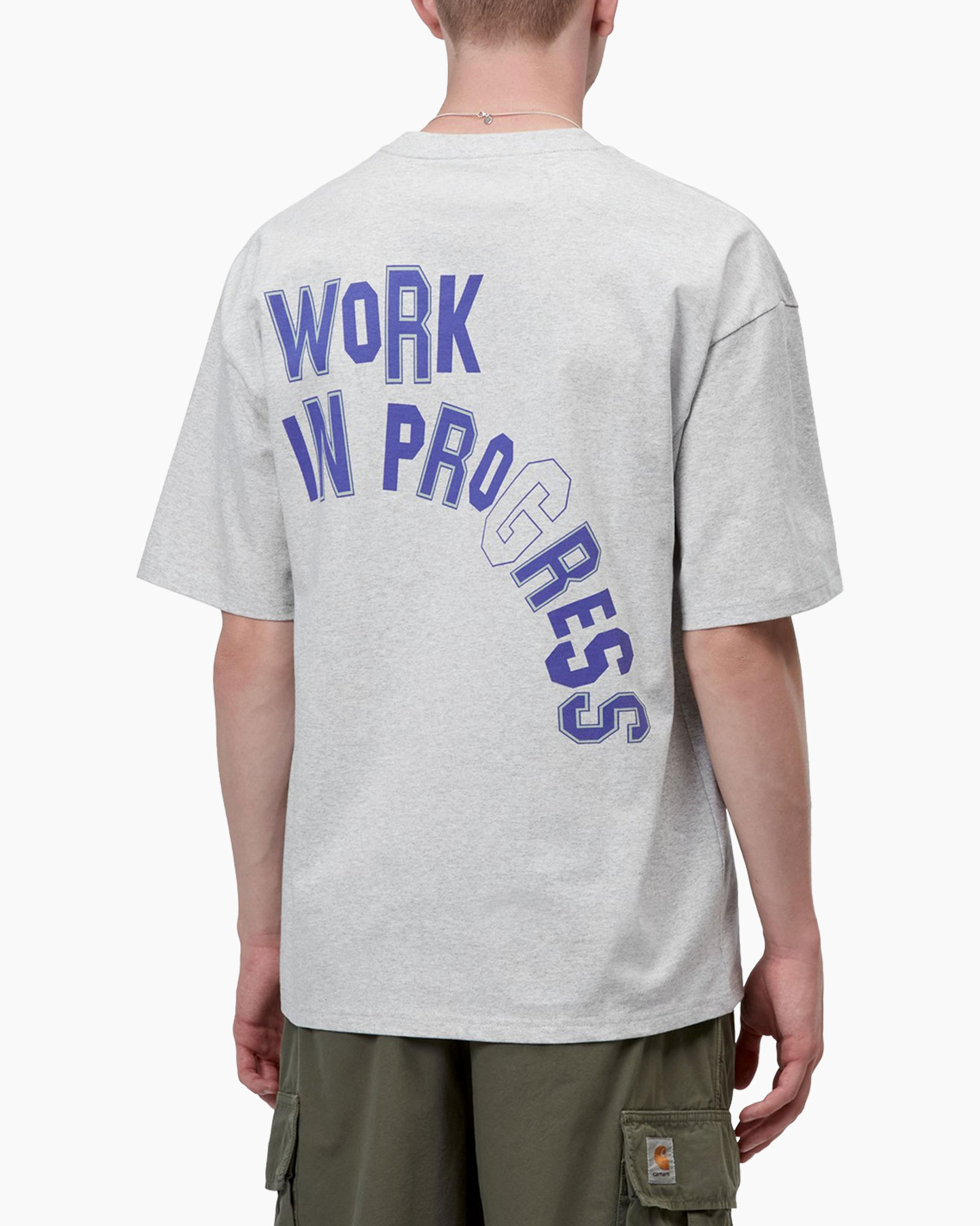 t-shirt, korte mouw, grail logo, grijs, casual