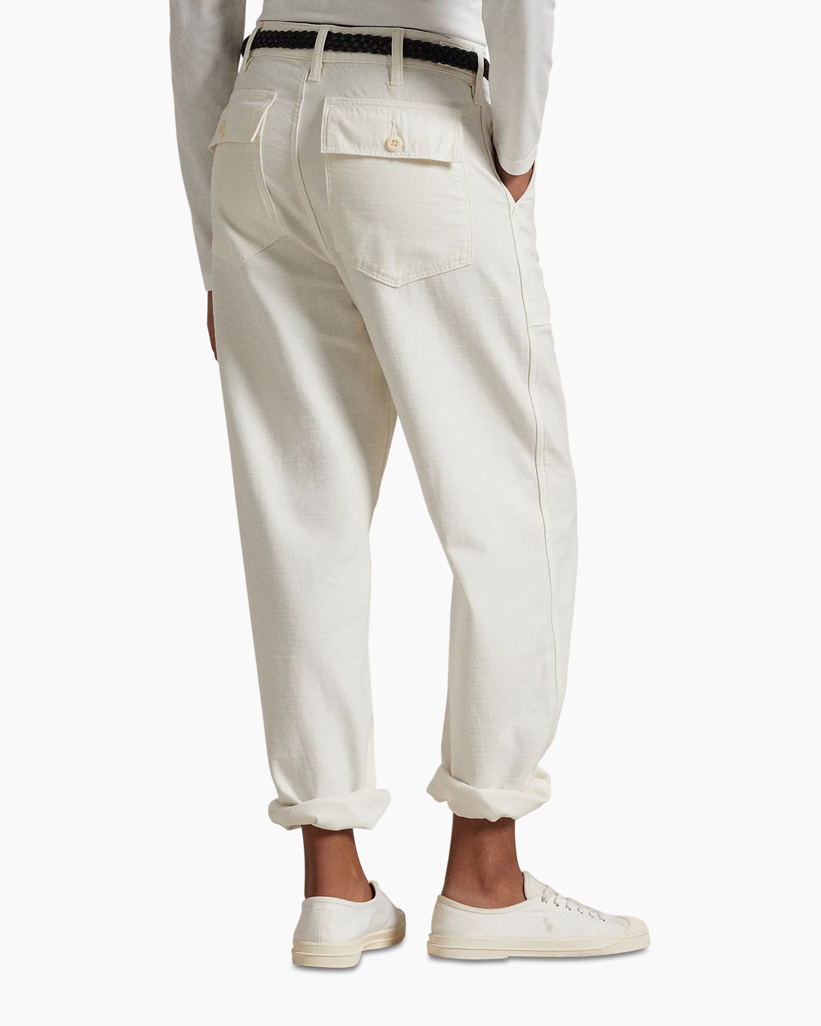 Pantalon Woven Straight Ecru