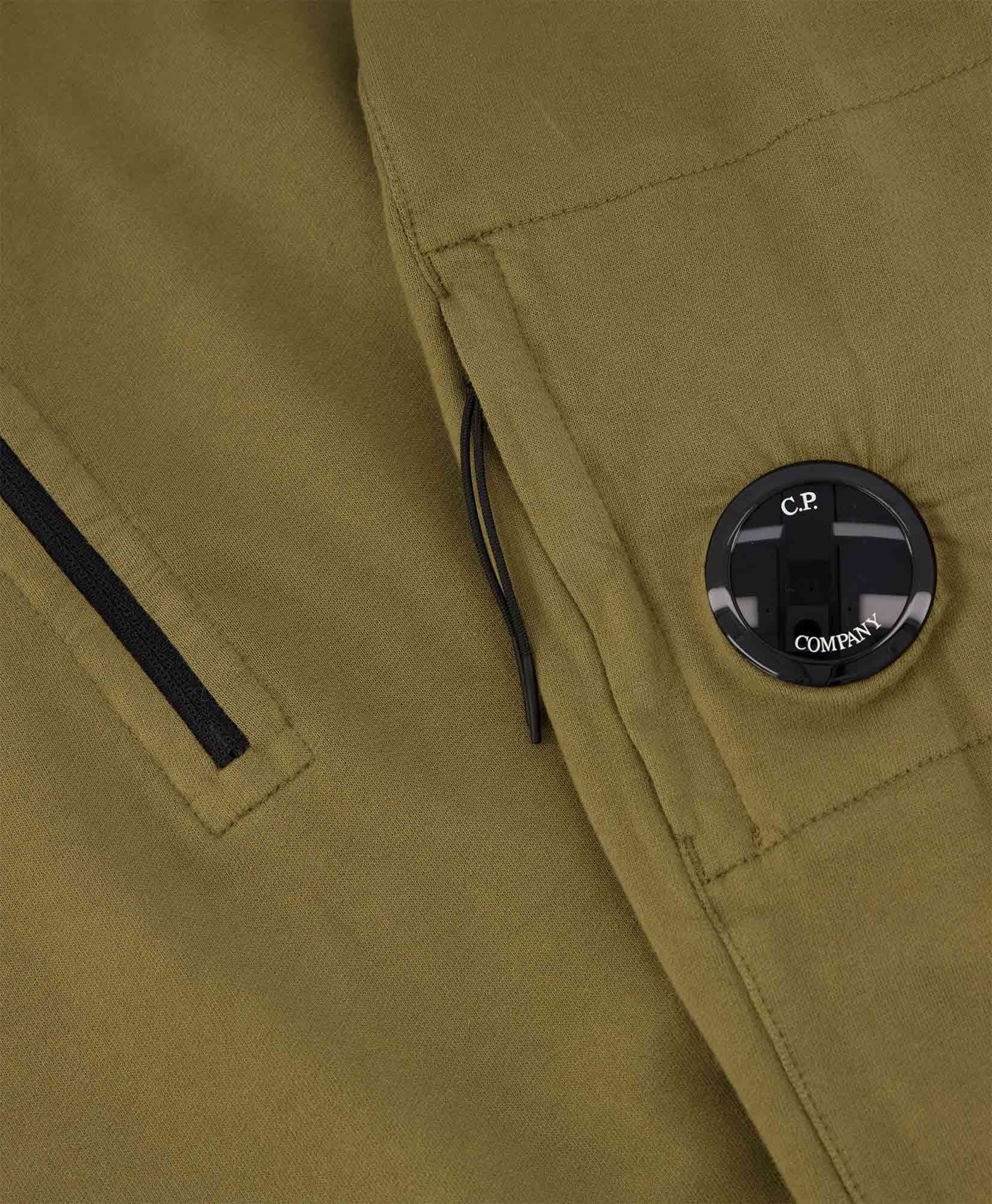 Cp Company Sweater Light Fleece Ribbed Zipped Bruin