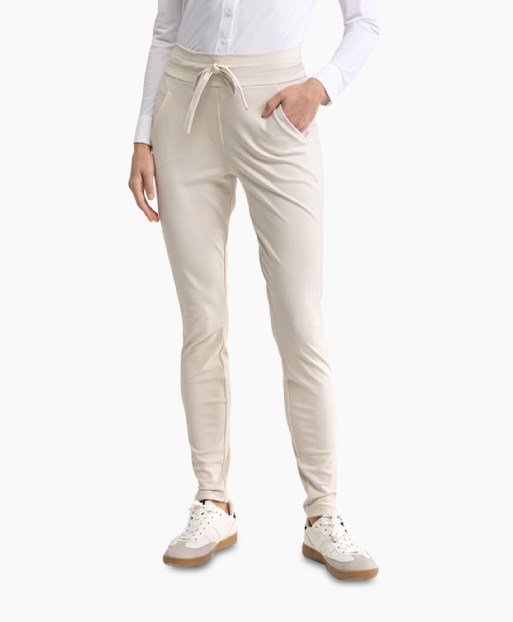 Broek Downstairs Bonded Trousers Off White